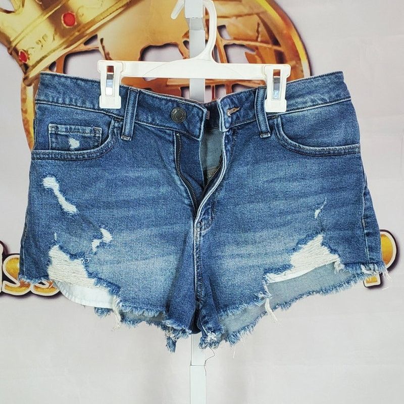 Other SO Blue Distressed Cutoff Denim Shorts Size 11 Size 30" / US 8 / IT 44 - 1 Thumbnail