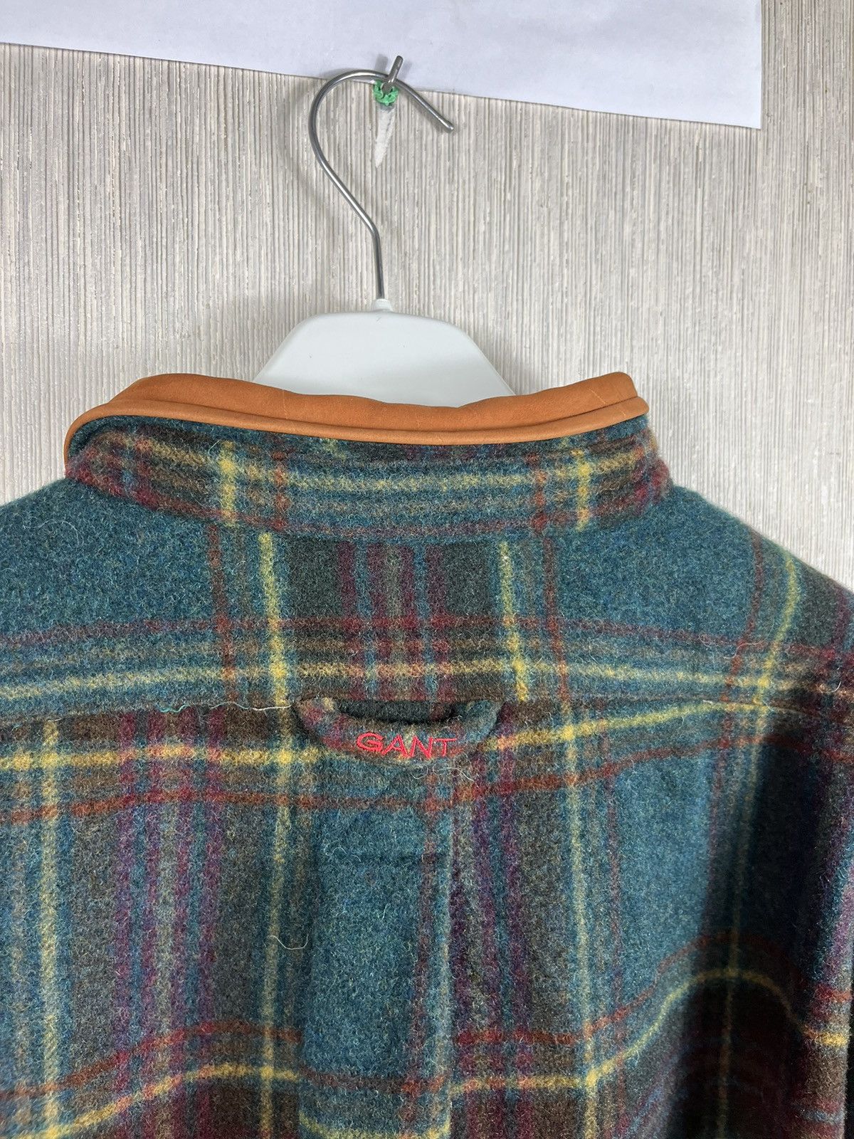 Flannel × Gant × Vintage Vintage 90s Gant plaid wool overshirt flannel checked suede Size US XL / EU 56 / 4 - 21 Thumbnail