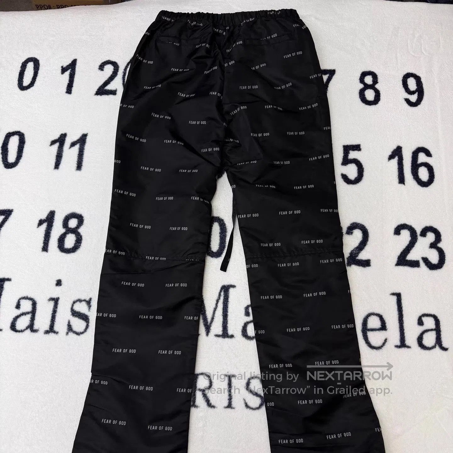 Fear of God Black Printed Casual Pants with Drawstring. Size US 38 / EU 54 - 3 Thumbnail