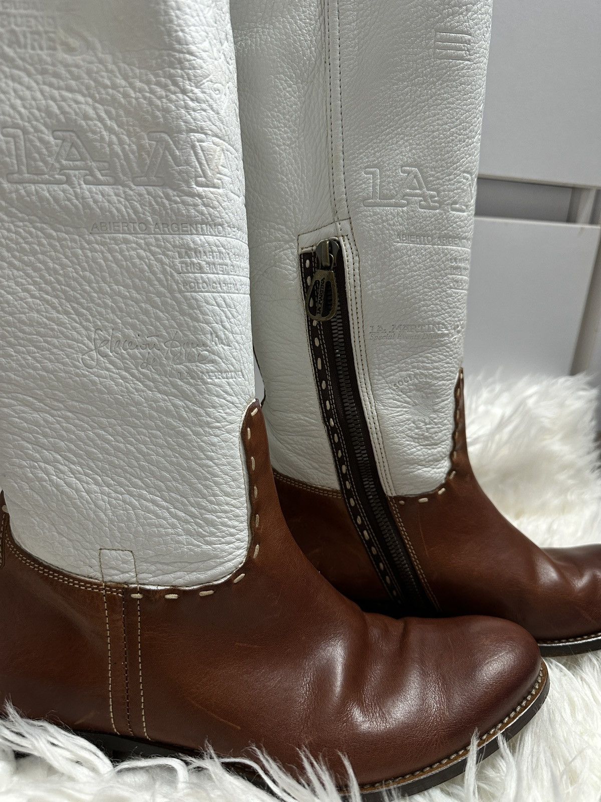 La Martina La Martina Two-Tone Leather Riding Boots Size US 8 / IT 38 - 4 Thumbnail