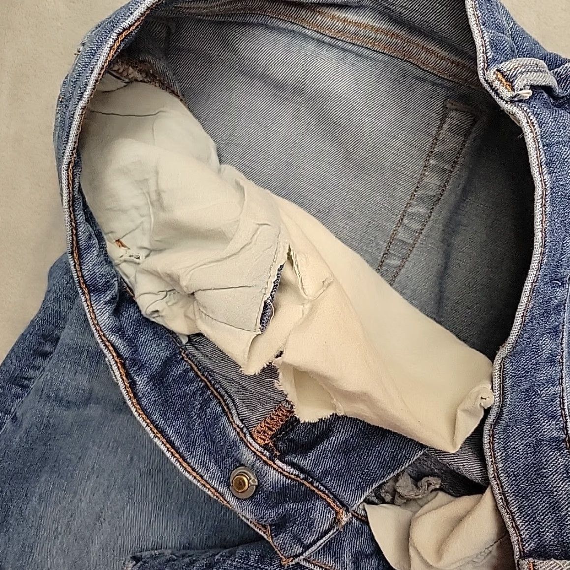 Frame VINTAGE Frame Jeans Mens 33 Faded Blue Denim Athletic Fit Stretch Casual LMHA785 Size US 33 - 4 Thumbnail