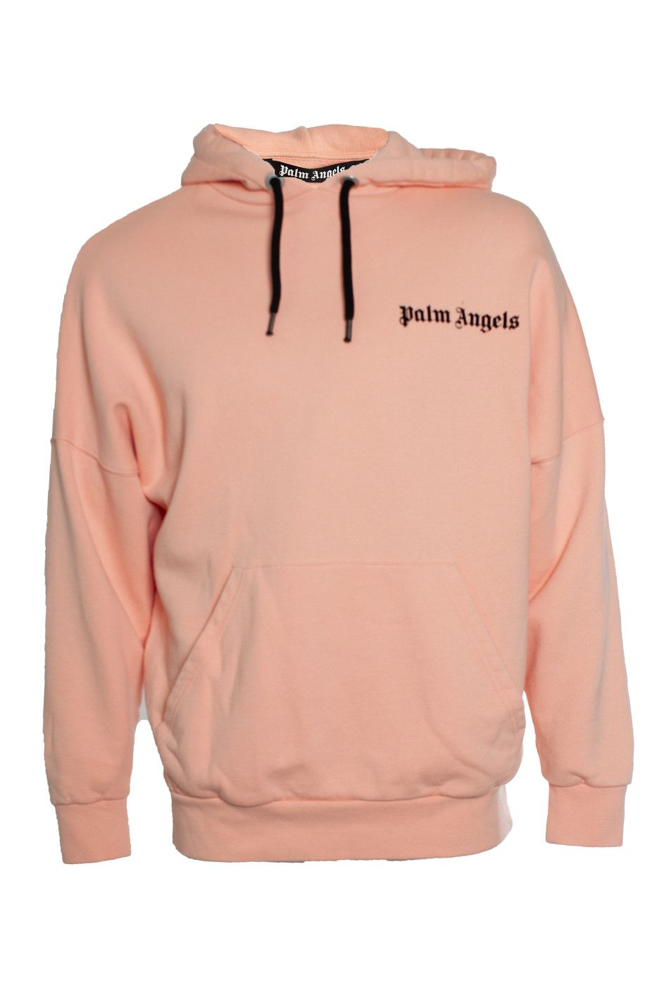 Palm Angels Oversized logo flocked fleece hoodie