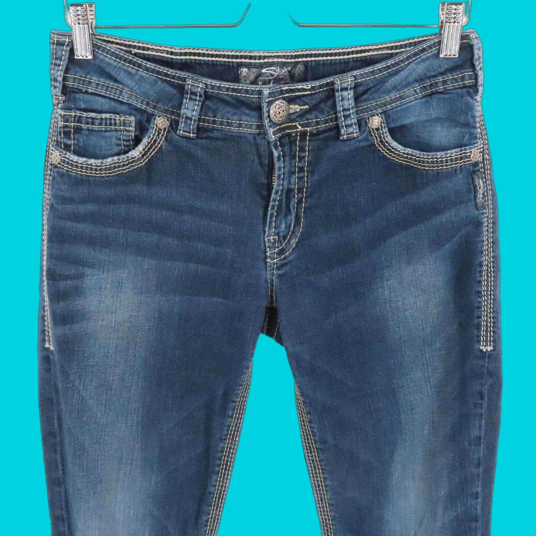 Silver Jeans Co. Silver Jeans Capri Denim Blue Jeans Suki Surplus 30 Womens Cotton Denim Capri Jeans 5-Pocket Design Blue Size 30" / US 8 / IT 44 - 1 Thumbnail