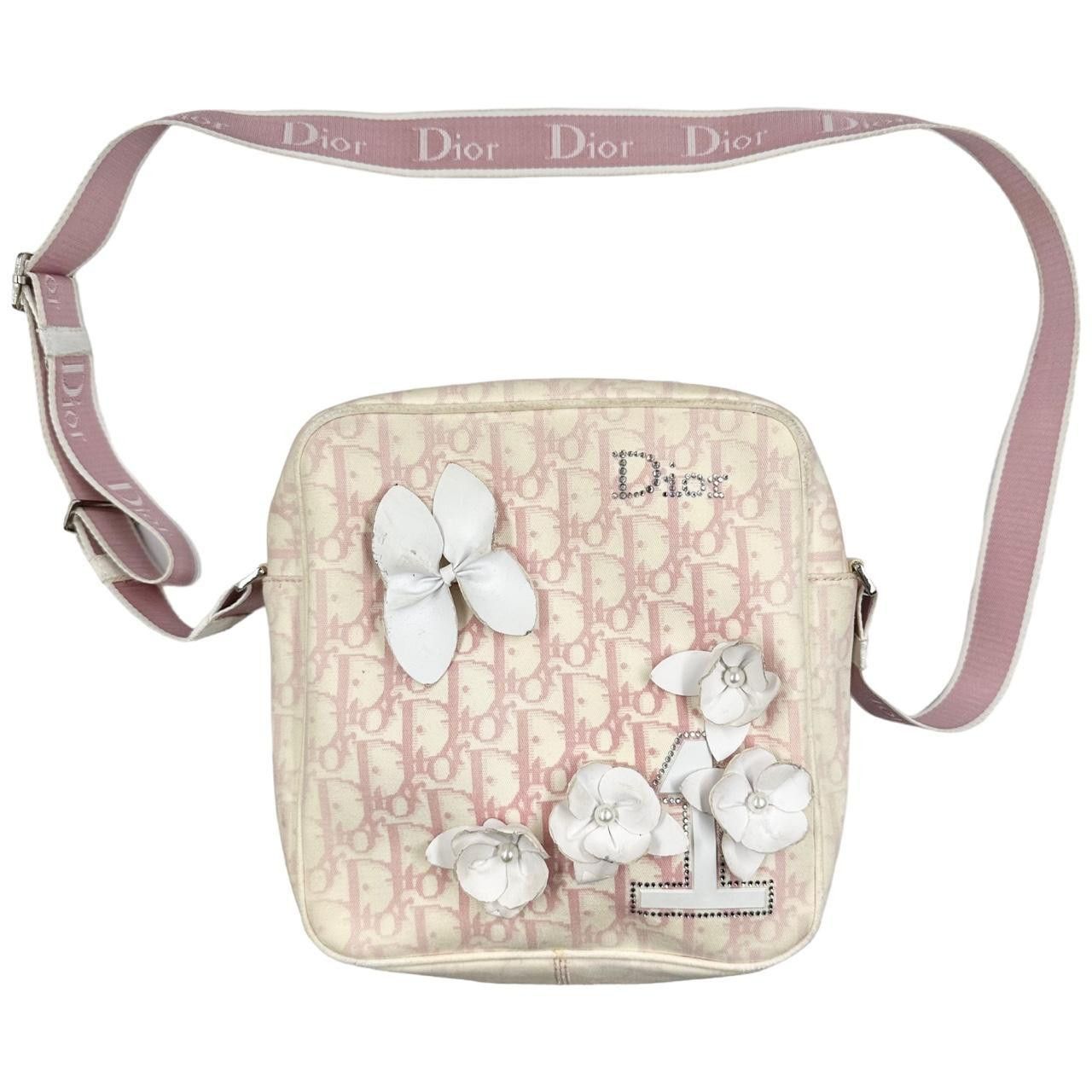 Vintage Dior Flower Monogram Cross Body Bag