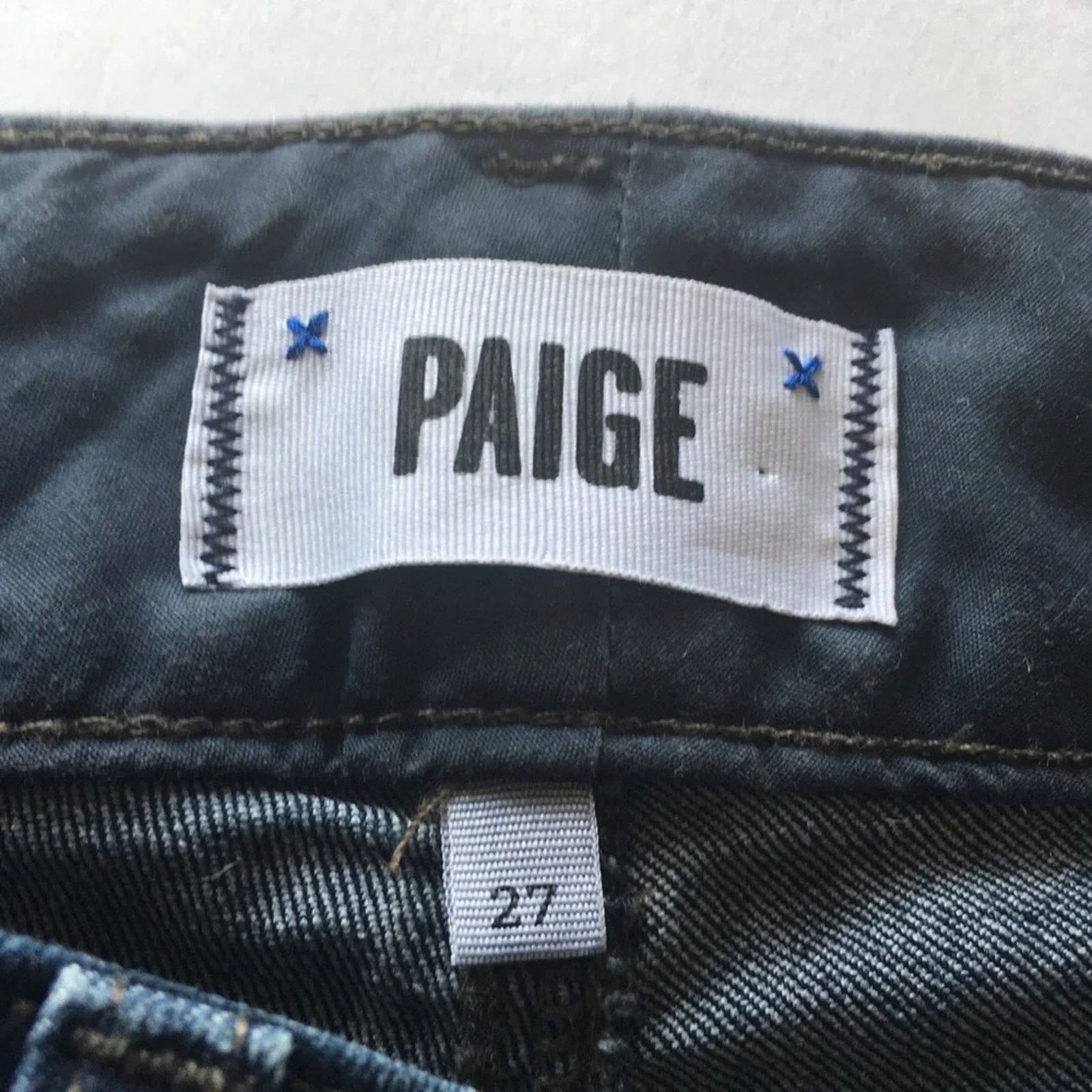 Paige Paige Hidden Hills Straight leg dark washed jeans, size 27 Size 28" / US 6 / IT 42 - 3 Thumbnail