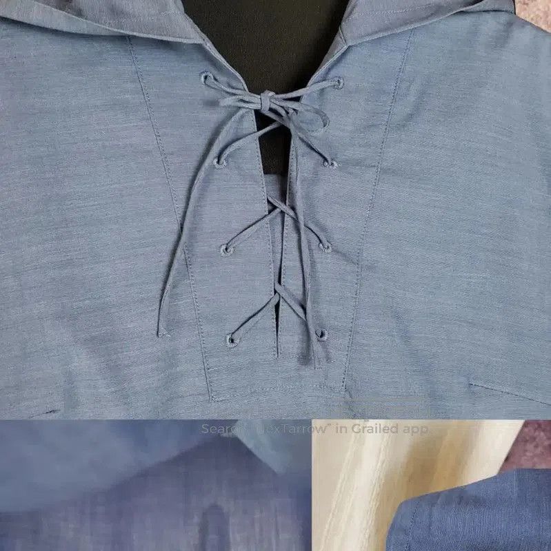 Burberry Burberry Lightweight Blue Hooded Long Sleeve Tee. Size M / US 6-8 / IT 42-44 - 3 Thumbnail