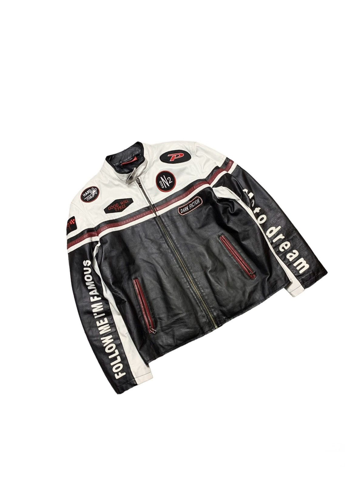 Other Vintage Racing Leather Jacket Size US XL / EU 56 / 4 - 2 Thumbnail