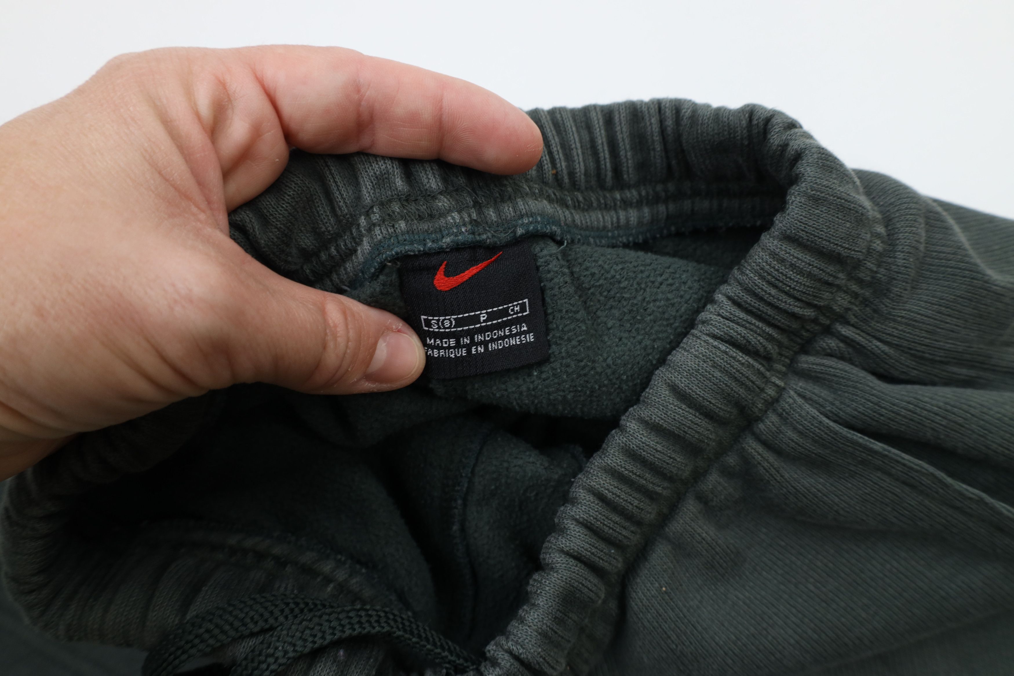 Nike × Vintage Vintage Nike Mini Swoosh Flared Capris Sweatpants Green Size 22" - 6 Thumbnail
