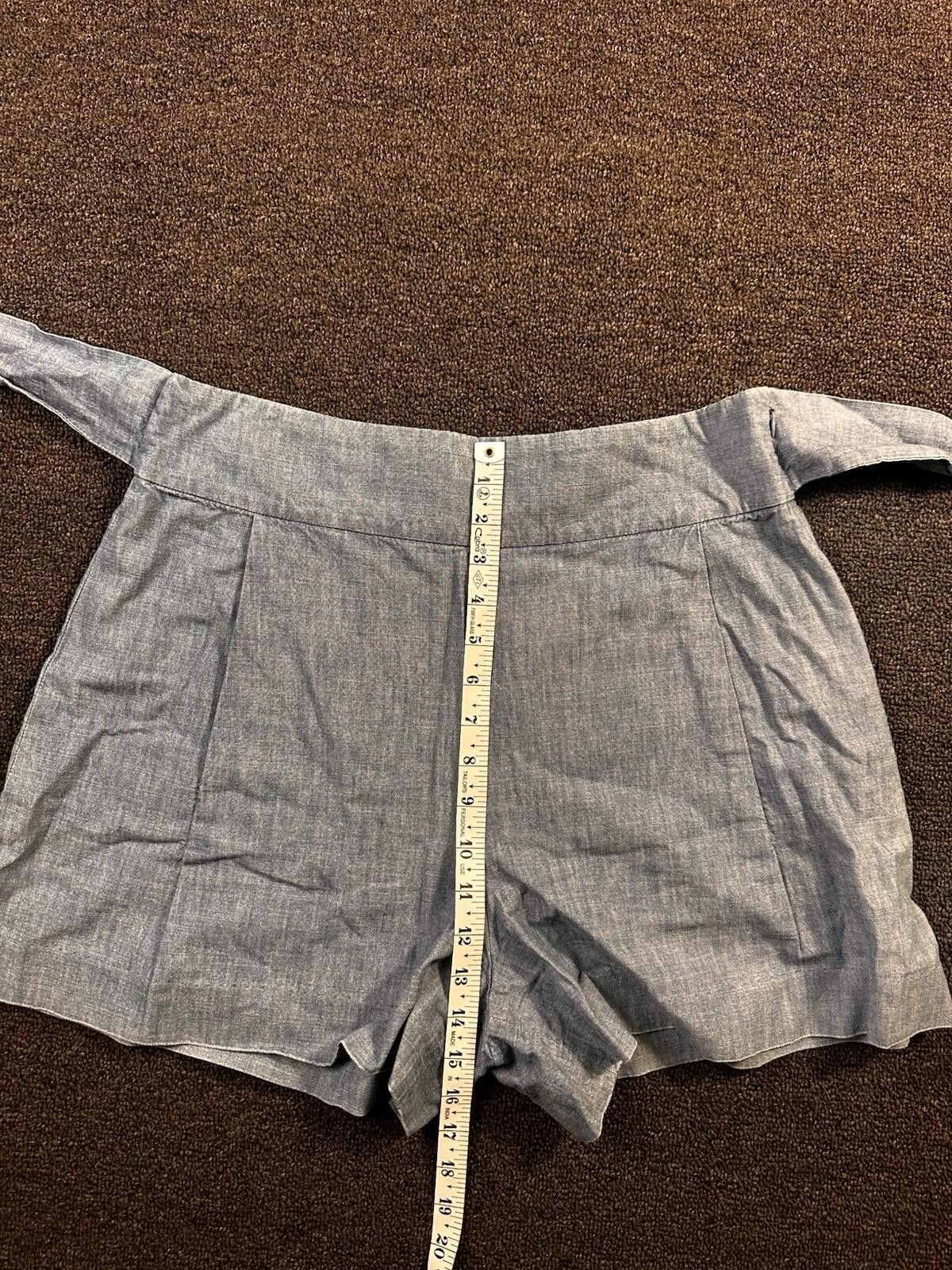 J.Crew J.Crew Womens Blue Chambray High Rise Short Side Zip Size 10 Size 32" / US 10 / IT 46 - 6 Thumbnail