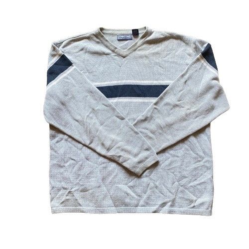 Structure × Vintage Structure Baggy Pullover Knitted Heavyweight Sweater Size US L / EU 52-54 / 3 - 1 Thumbnail