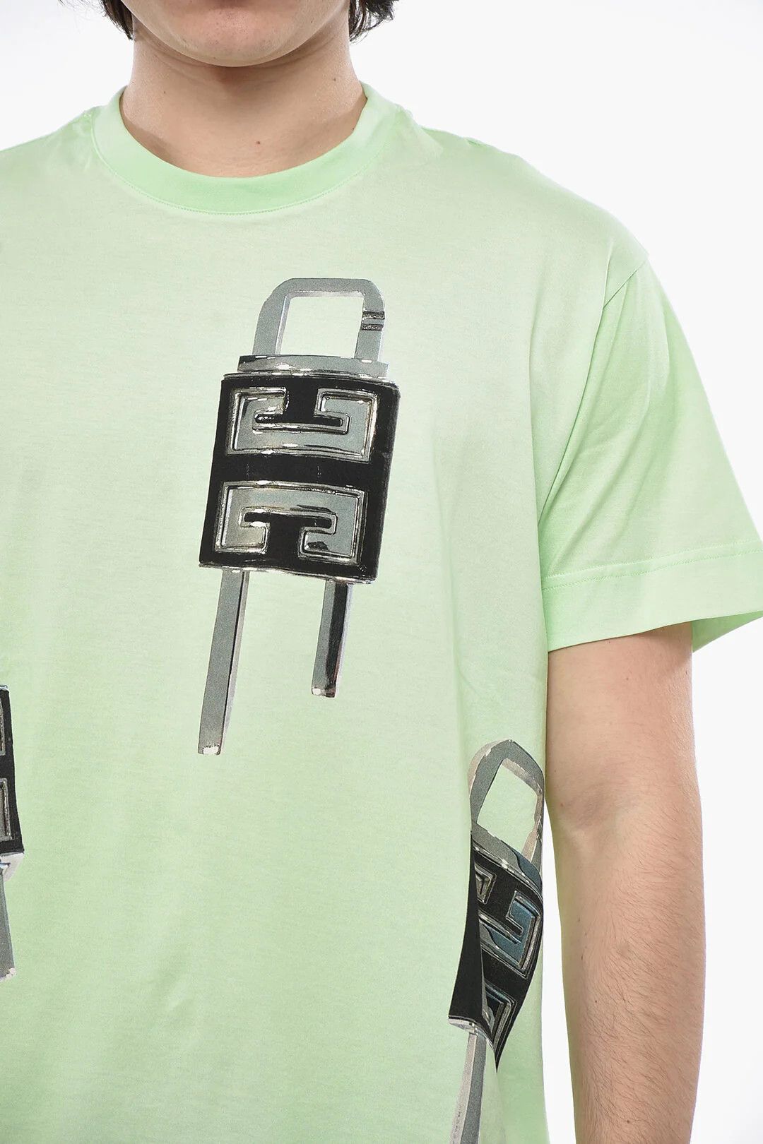 Givenchy og1mm0326 Cotton Crewneck T-Shirt in Green Size US XS / EU 42 / 0 - 3 Thumbnail