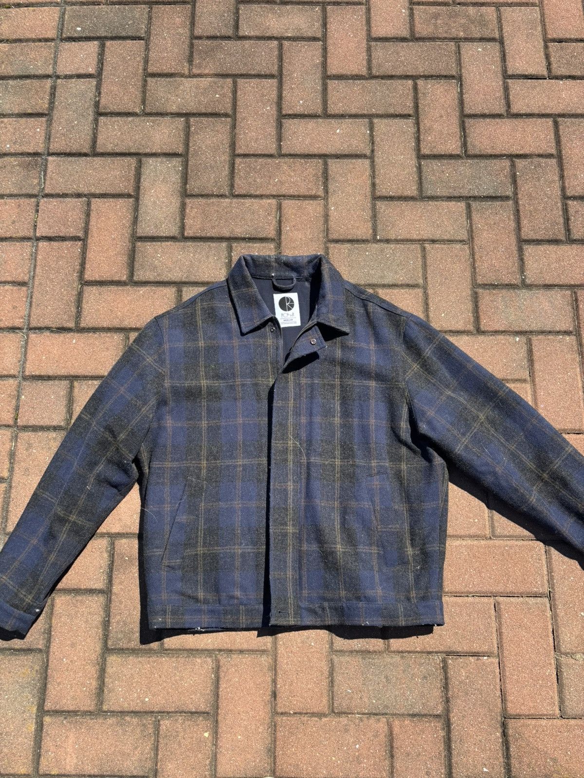 Polar Skate Co. Polar Skate Co. Wool Plaid Zip Jacket – Navy/Brown (M) Size US M / EU 48-50 / 2 - 1 Thumbnail