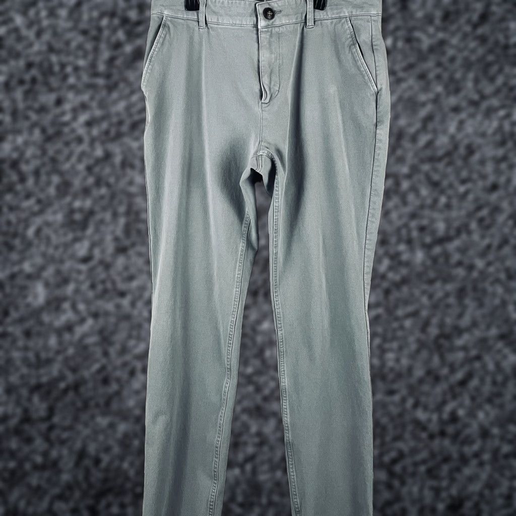 Vintage Mugsy Jeans Men 33x32 Gray Damon’s Stretch Chino Preppy Straight Classic Comfort Zip Inseam 30 in Regular Cotton Blend Fall Spring Summer Winter Men Size US 33 - 1 Thumbnail