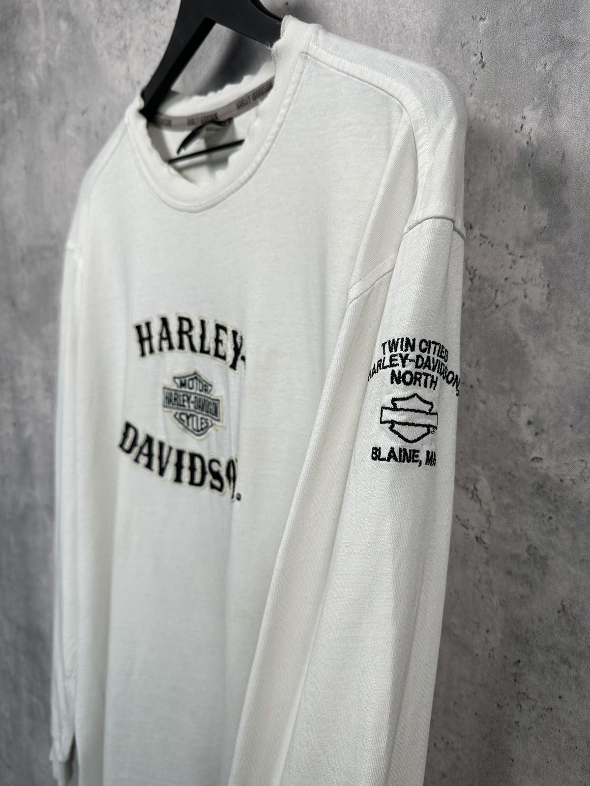 Harley Davidson × Vintage × West Coast Choppers Vintage Harley Davidson Embroidered Logo Tee Shirt Size US L / EU 52-54 / 3 - 4 Thumbnail