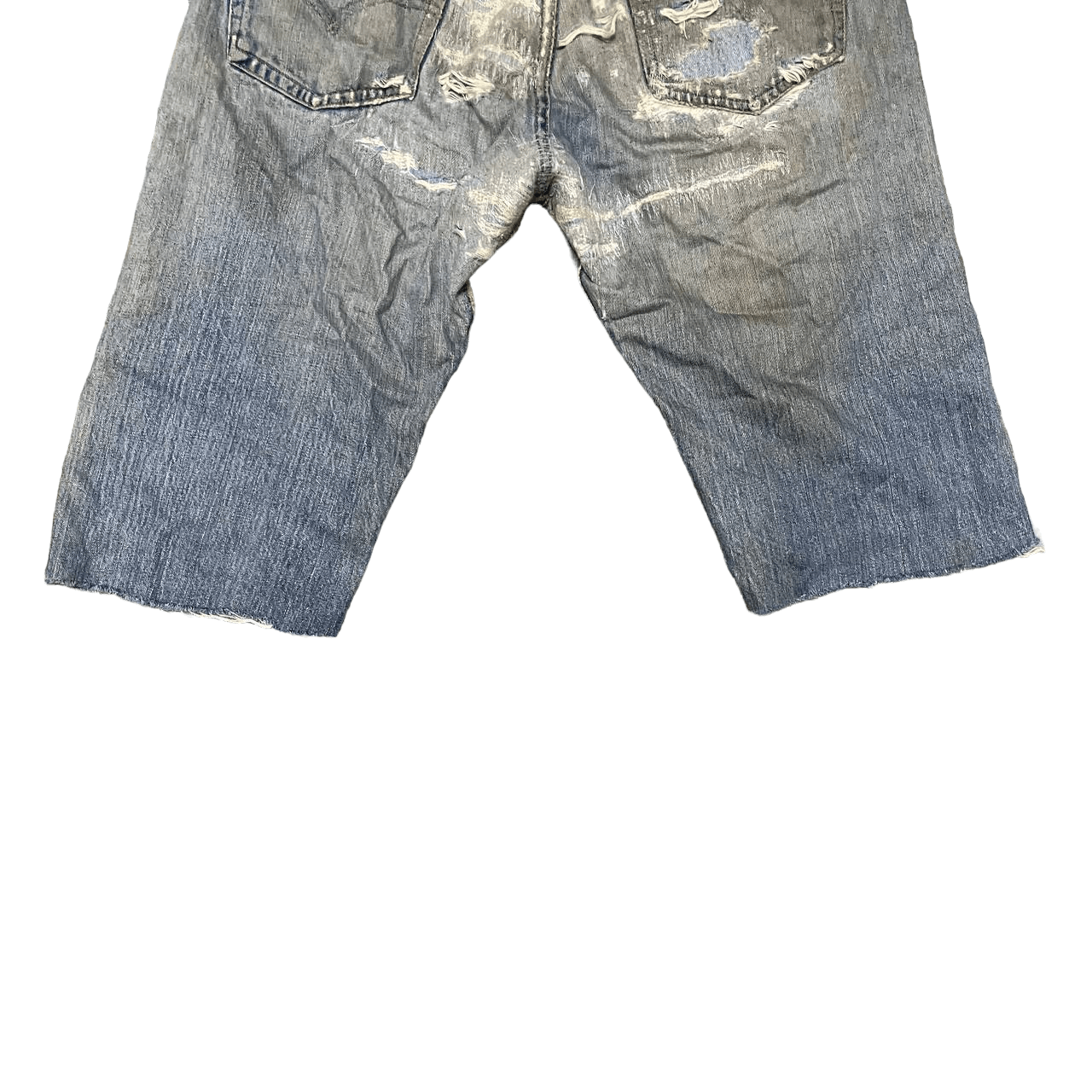 Levi's Vtg Levi's Big E Selvedge Button No.2 Thrashed Cuttoff Denim Size US 32 / EU 48 - 12 Thumbnail