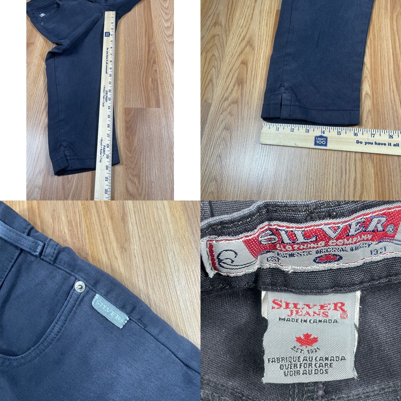 Silver Jeans Co. Silver Jeans Capri Womens 24 Waist Black Stretch Crop Denim Cotton Spandex Jeans Size 42" / US 20 - 8 Thumbnail