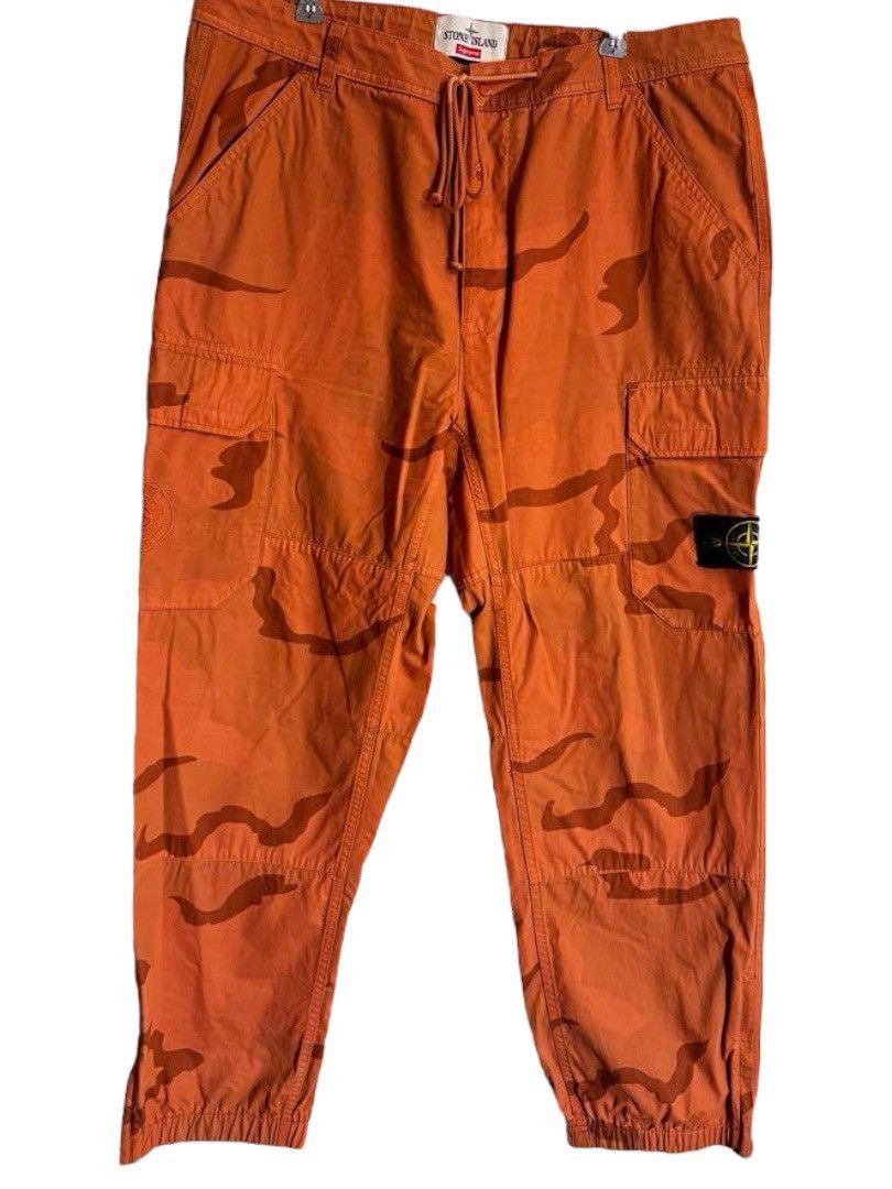 Stone Island × Supreme Supreme X Stone Island Cargo Camo Pant Coral Size US 34 / EU 50 - 6 Thumbnail