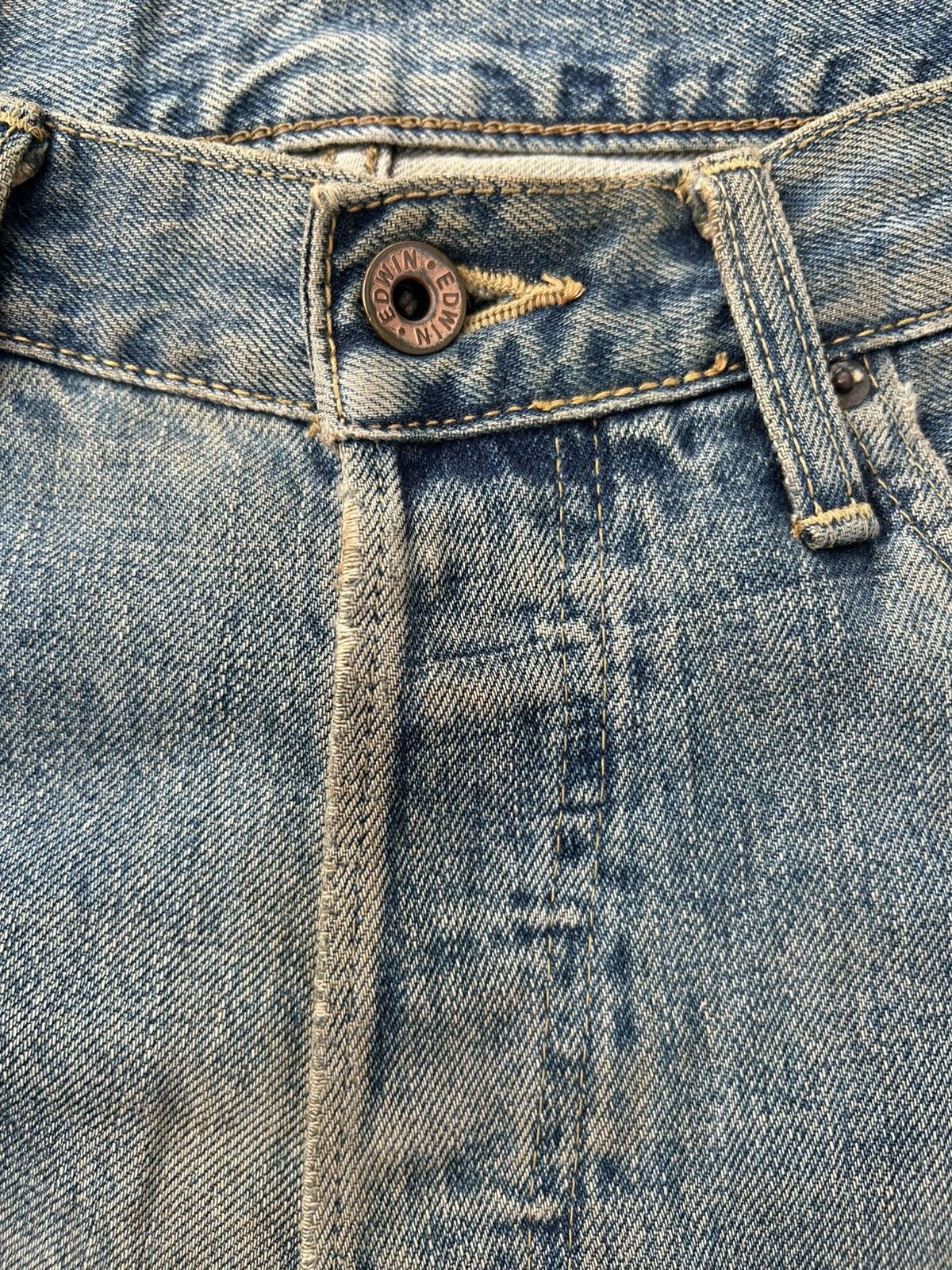 Kapital Thrashed Vintage Edwin 505X Selvedge Rusty Denim Jeans Size US 33 - 10 Thumbnail