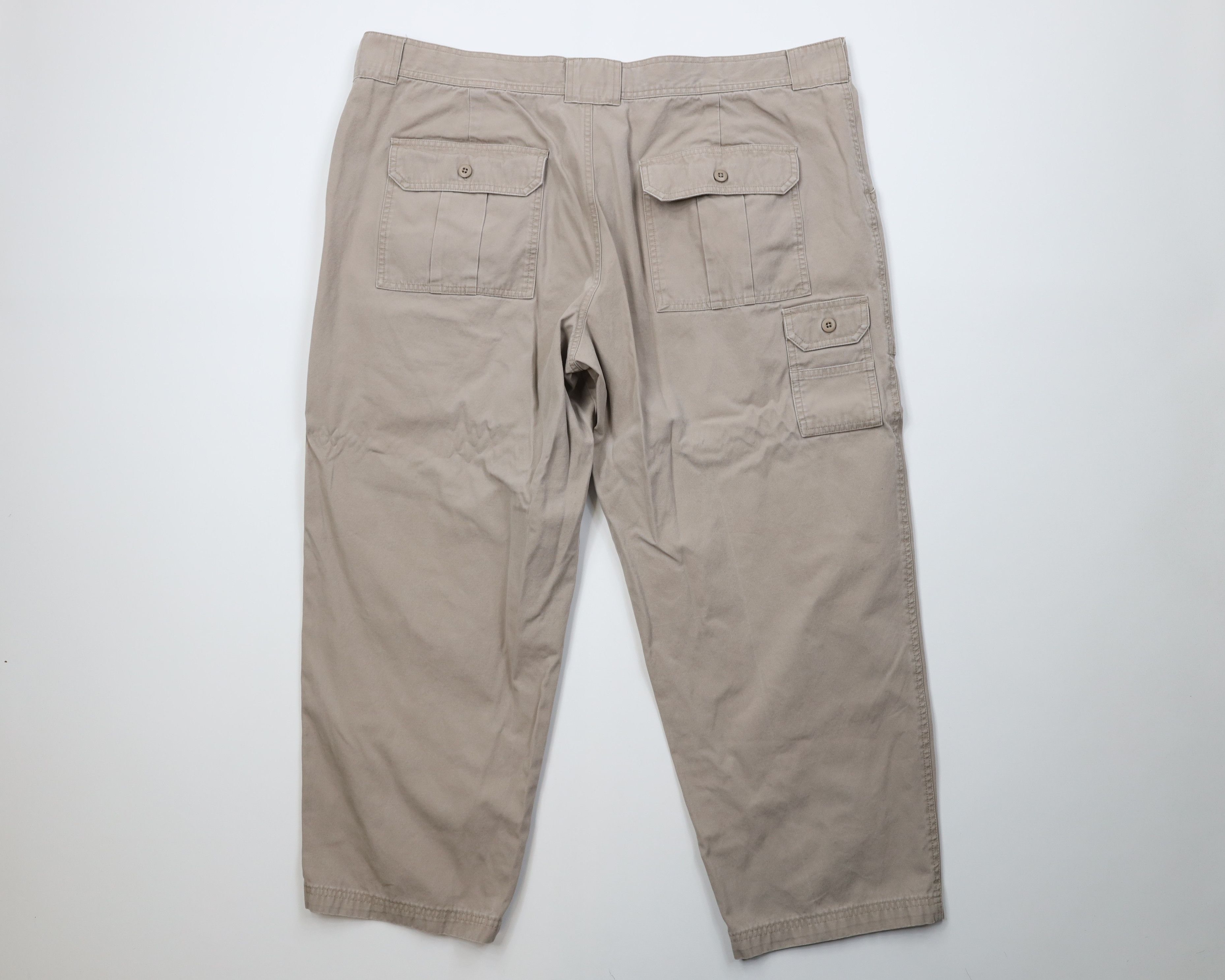Cabelas Vintage Y2K Cabelas Relaxed Fit Wide Leg Cargo Pants Beige Size US 44 / EU 60 - 8 Thumbnail