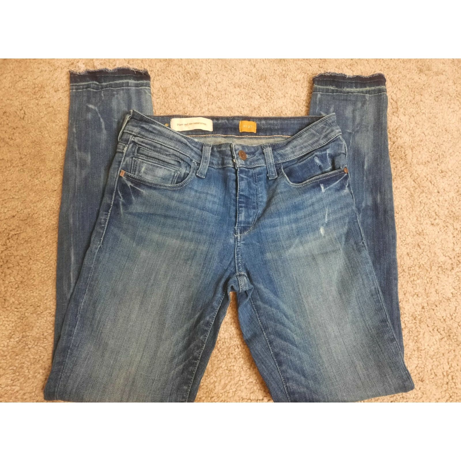 Anthropologie VINTAGE Anthropologie Pilcro and the Letterpress Skinny Distressed Blue Jeans 27 Women Jeans 27 Blue Skinny Distressed Pilcro Model 90s? Size 27" / US 4 / IT 40 - 2 Thumbnail