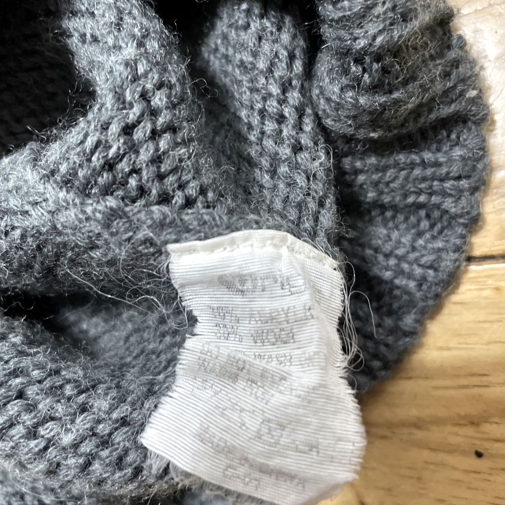 Vintage VINTAGE URIGHT Wool Sweater Cable-Knit Fair Isle Nordic Fisherman Cowl Long Sleeve Adult L Gray Wool Pullover Mens Size US L / EU 52-54 / 3 - 7 Thumbnail