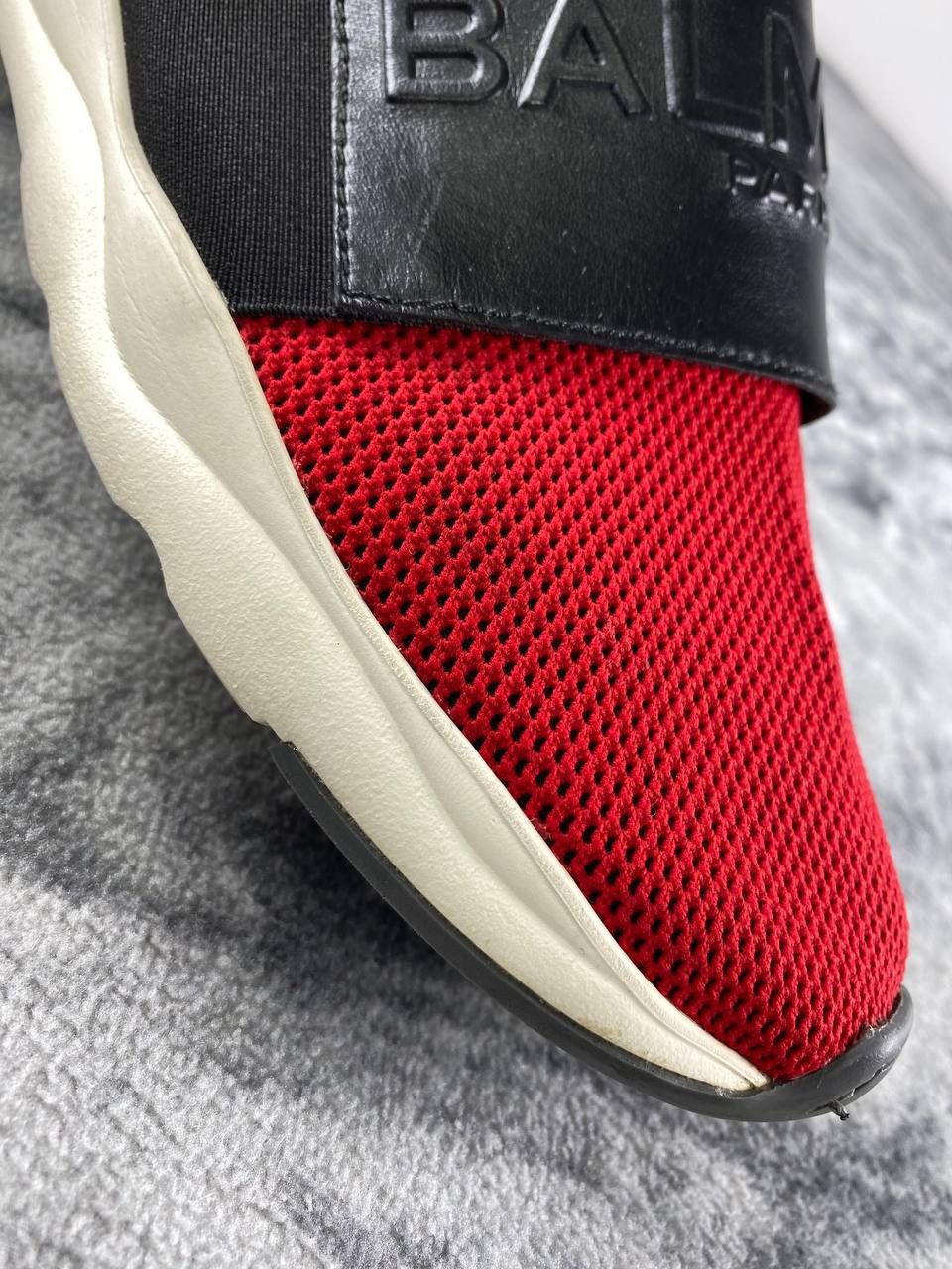 Balmain Balmain Cameron Runner High-Top Sneakers Men Size 9 Red Size US 9 / EU 42 - 8 Thumbnail