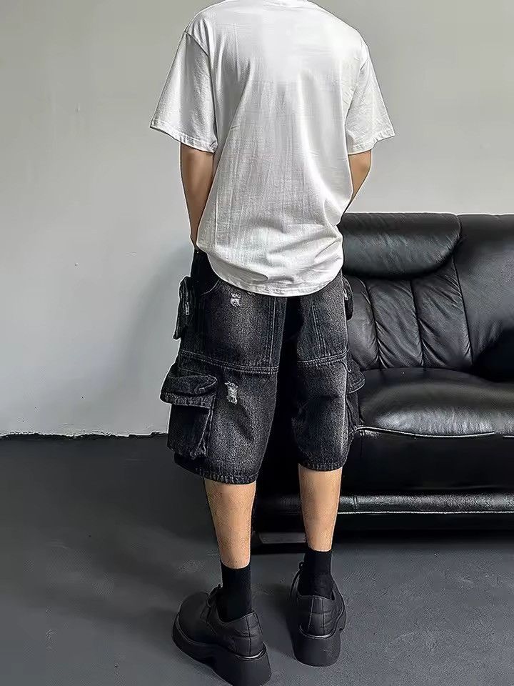 Other Cargo Punk Baggy Streetwear Denim Y2K Shorts Jorts Size US 30 / EU 46 - 5 Thumbnail