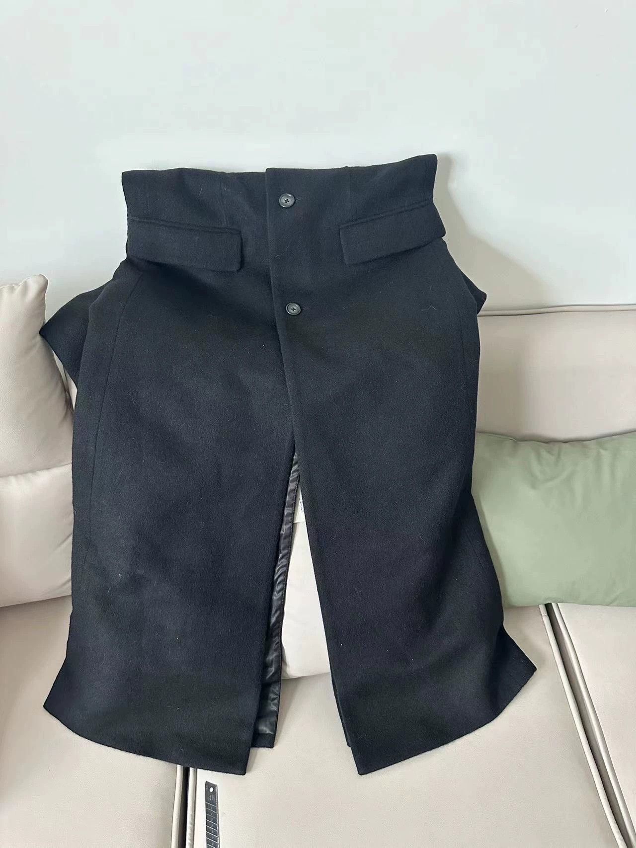 Other Duidao Reversed Black Wool Coat New Oversized 180+ Size XS / US 0-2 / IT 36-38 - 3 Thumbnail