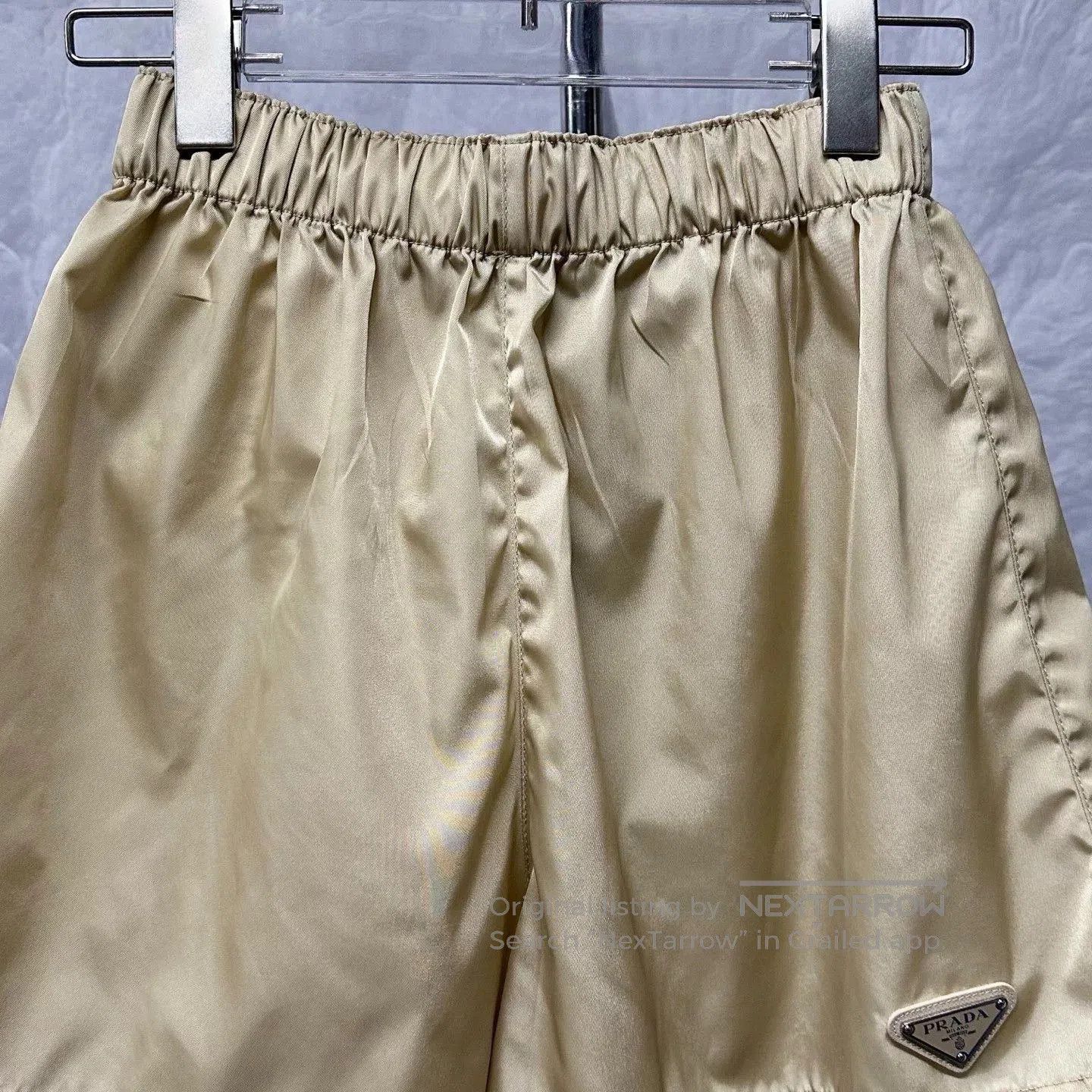 Prada prada metallic triangle logo elastic shorts. Size 35" - 2 Thumbnail