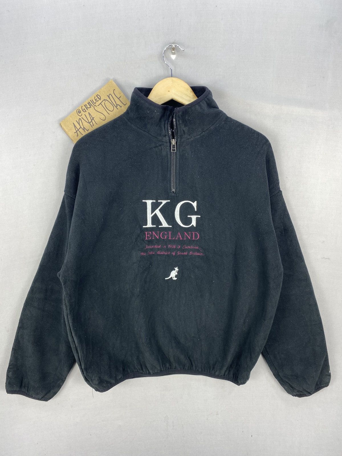 Kangol Kangol England Fleece Half Zipper Jacket Size US L / EU 52-54 / 3 - 1 Thumbnail