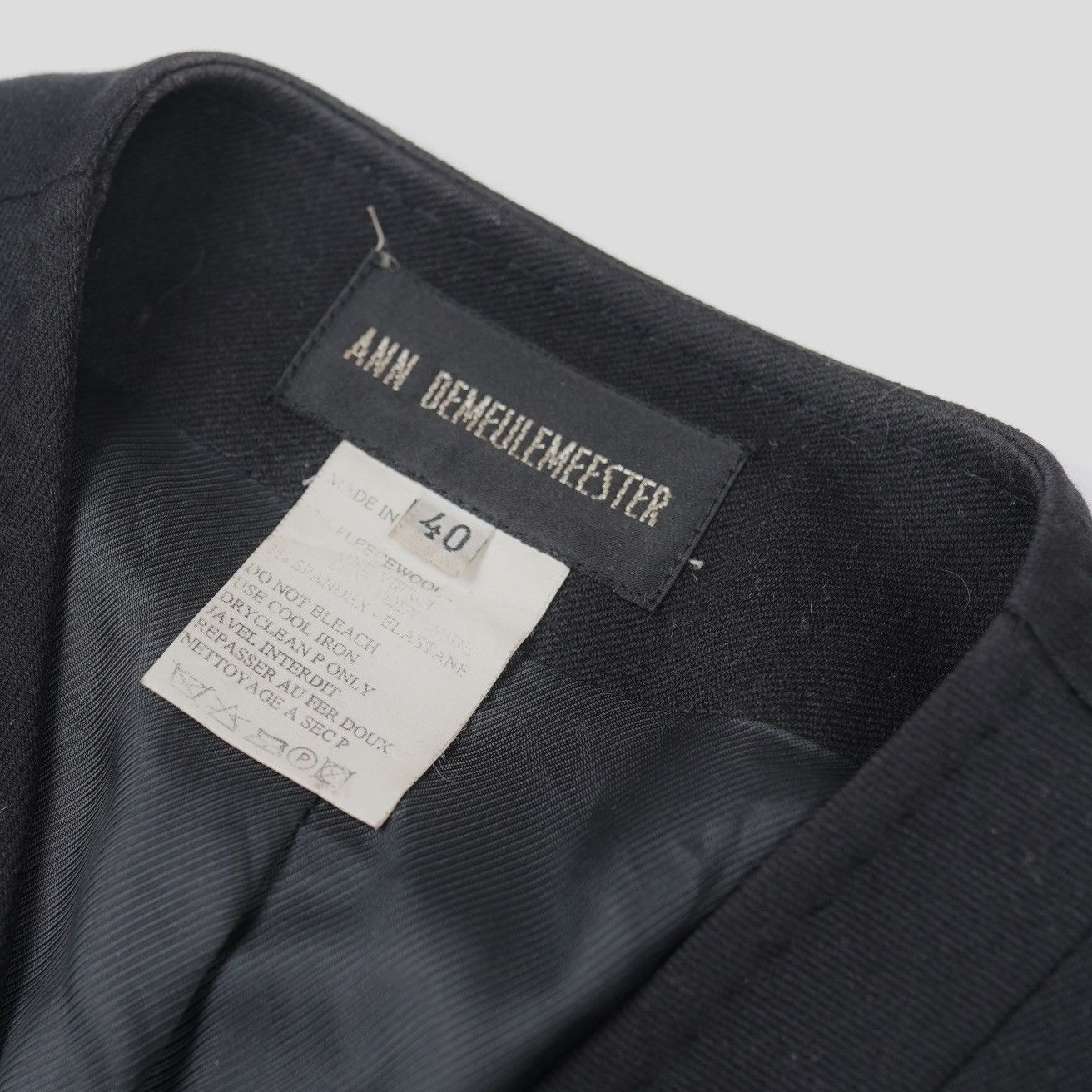 Ann Demeulemeester Ann Demeulemeester Wool Black Coat Jacket Kimono Vintage Size S / US 4 / IT 40 - 10 Thumbnail