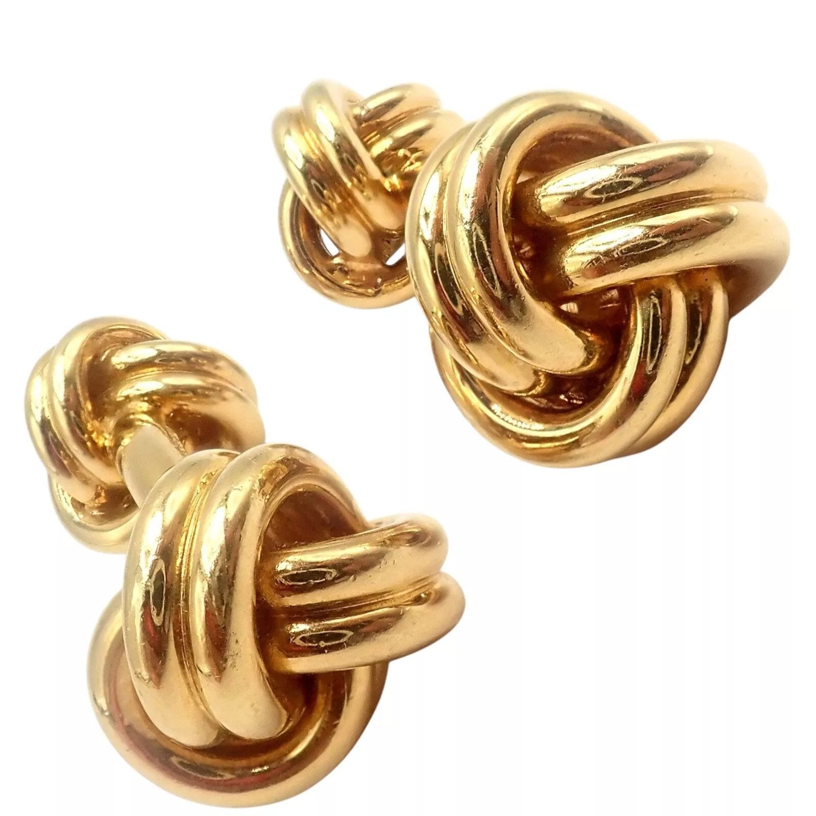 Tiffany & Co. Tiffany & Co 18k Yellow Gold Classic Love Knot Cufflinks Size ONE SIZE - 3 Thumbnail