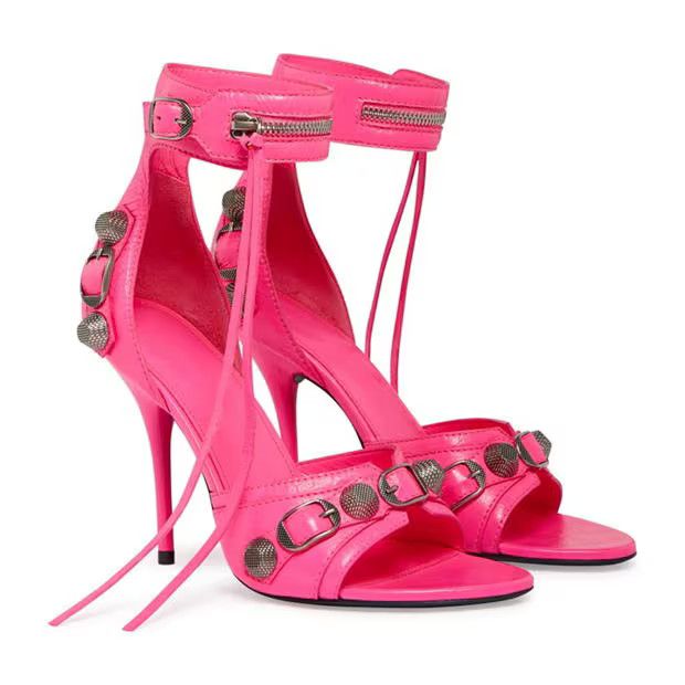 Balenciaga o1g2r1mq0924 Heels Sandals in Pink Size US 8 / IT 38 - 3 Thumbnail