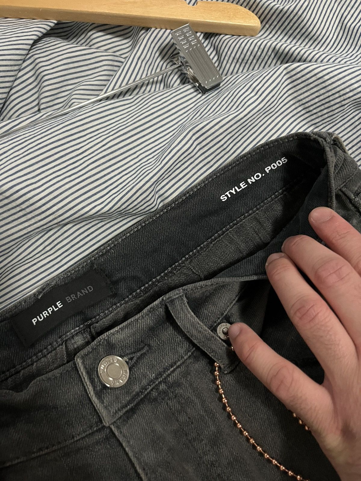 Purple Brand Purple P005 Dark Grey Denim Size US 32 / EU 48 - 13 Thumbnail