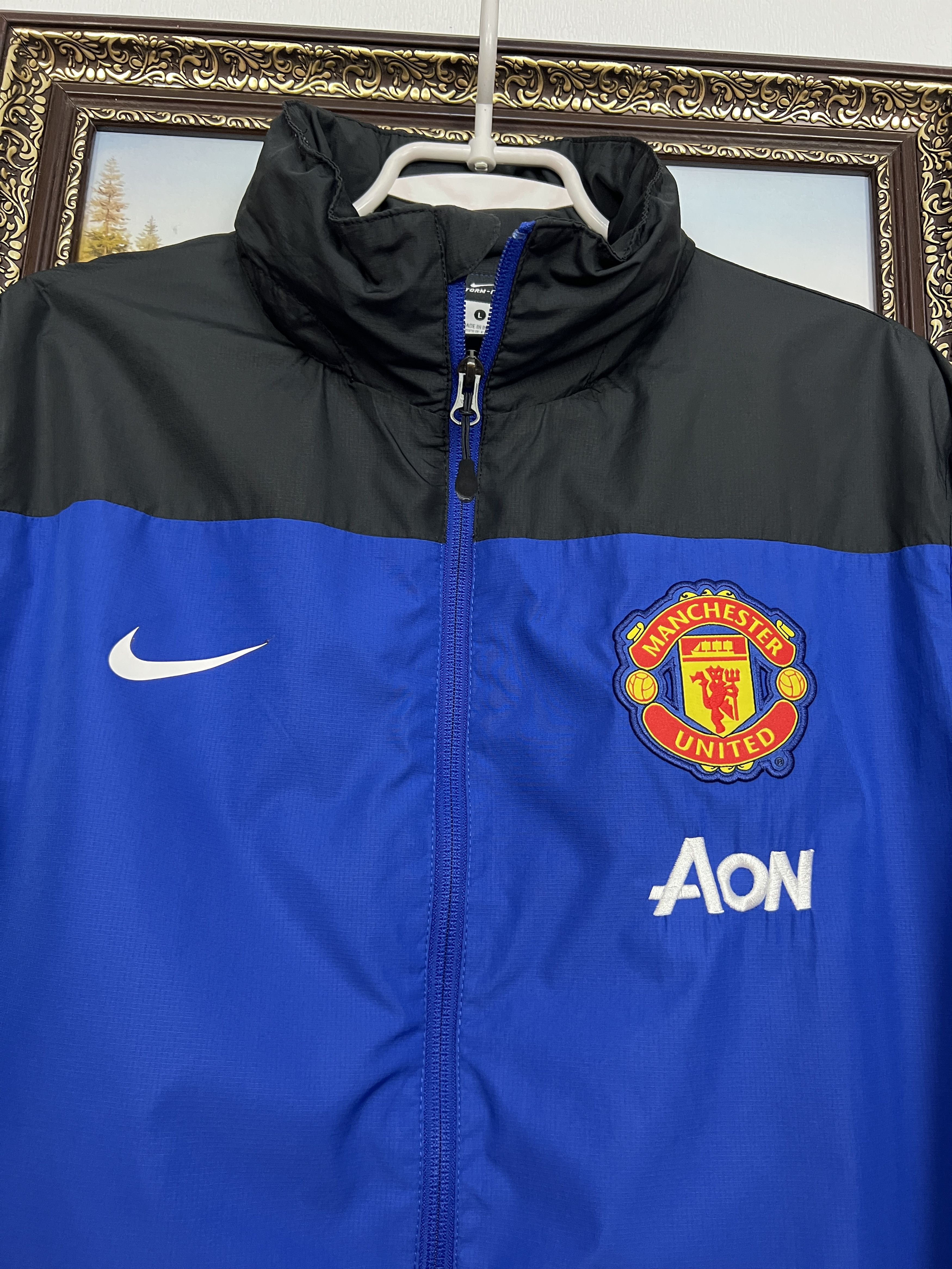 Nike Vintage Manchester United AON Jacket Soccer Track Top Rare Size US L / EU 52-54 / 3 - 3 Thumbnail
