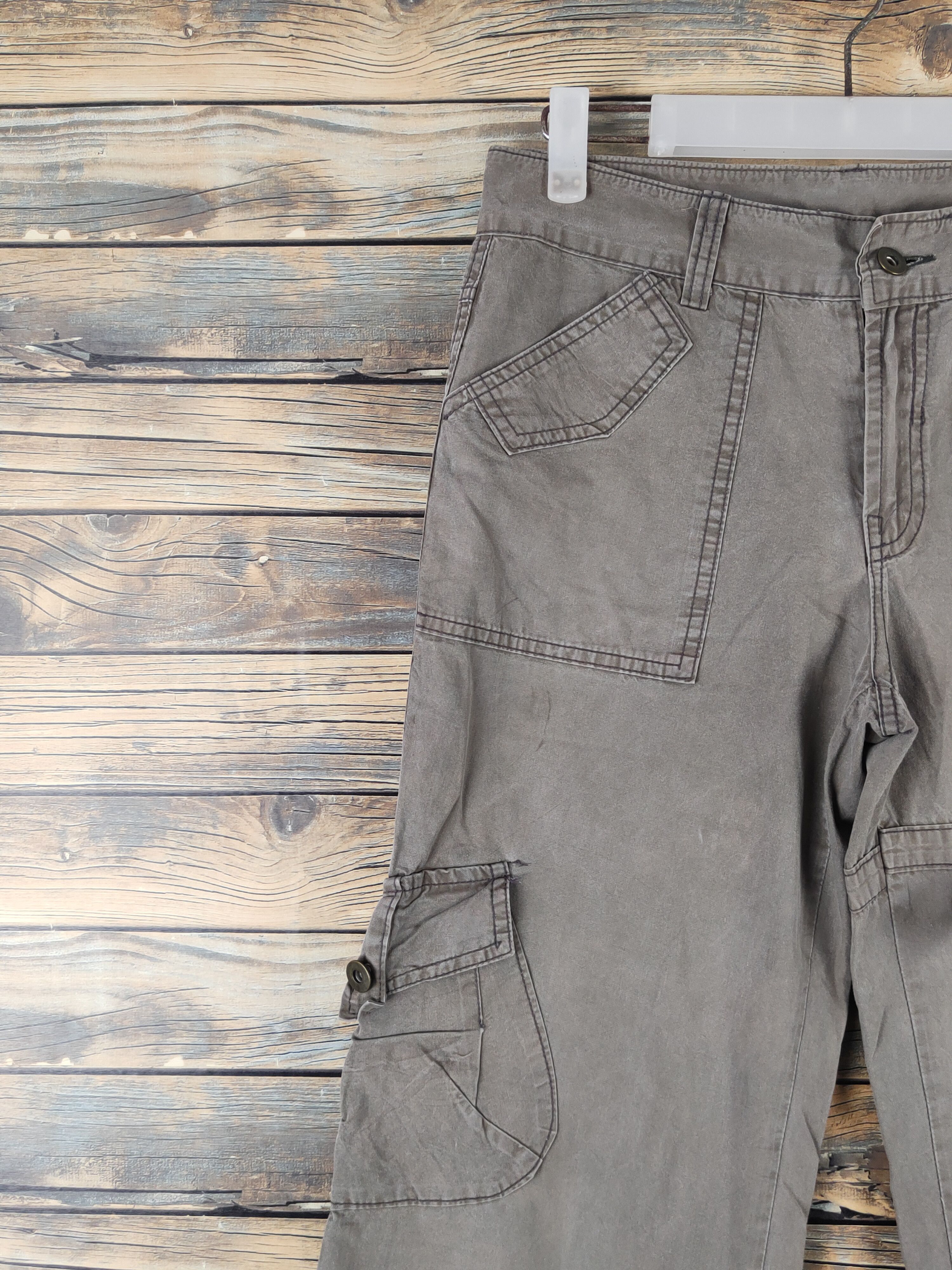 Japanese Brand DL Valley Olive Multipocket Tactical Cargo Pants #1345 Size US 29 - 3 Thumbnail