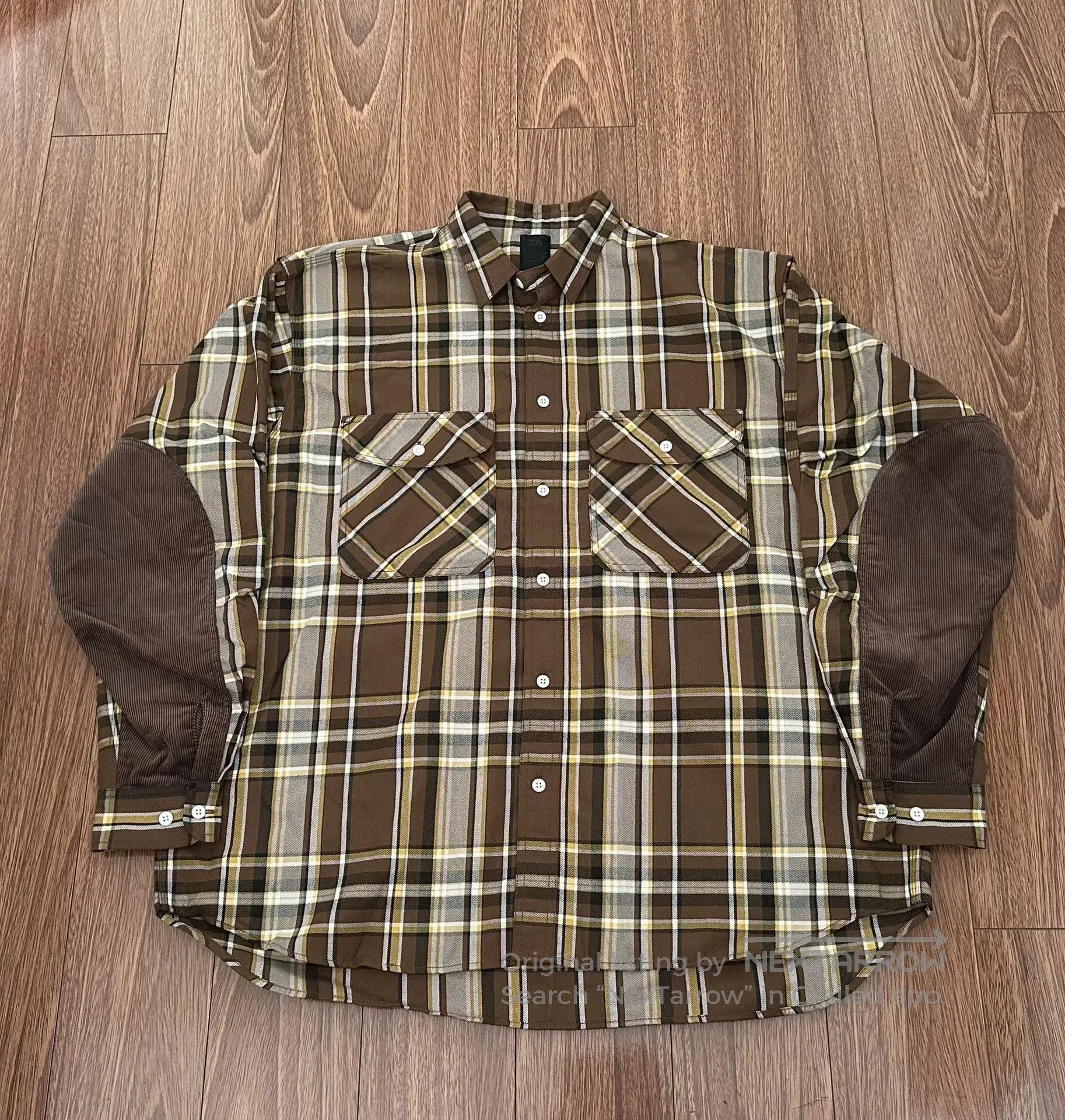 DAIWA PIER39 daiwa pier39 tech elbow patch flannel shirt. Size US XL / EU 56 / 4 - 1 Thumbnail