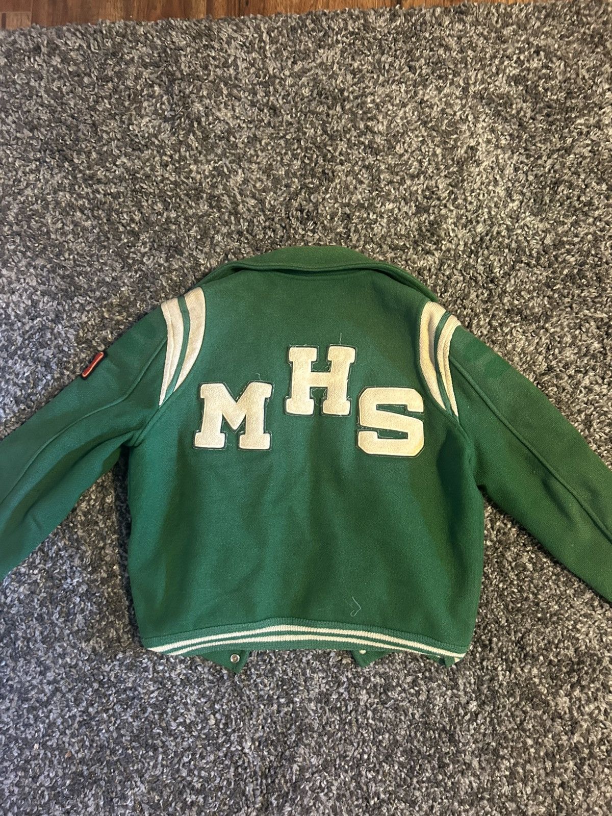 Other 1950’s Green Varsity Wool Letterman Jacket MHS Size US M / EU 48-50 / 2 - 2 Thumbnail