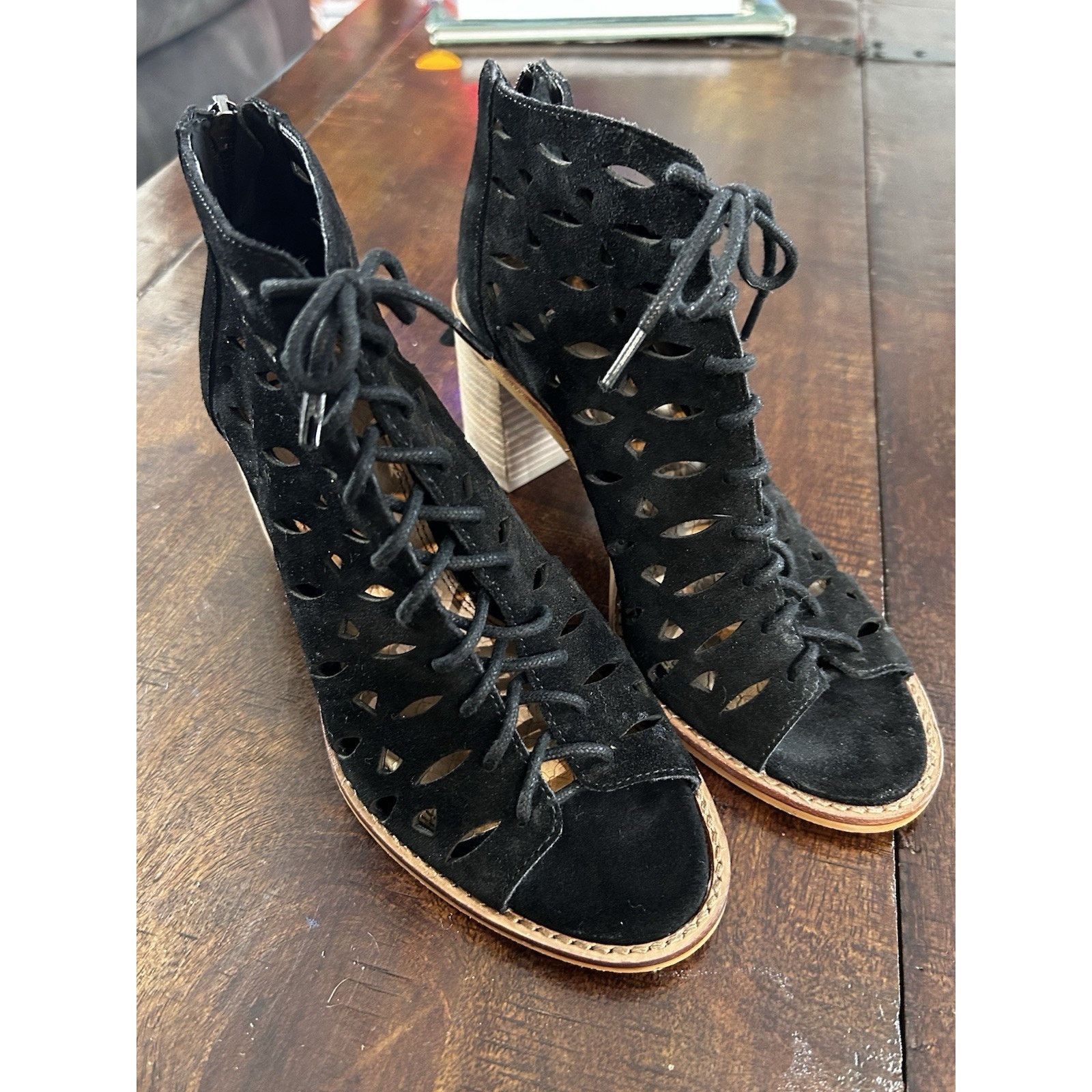 Other gianni bini shoes 7M Black Leather Ankle Boots Size US 7 / IT 37 - 1 Thumbnail