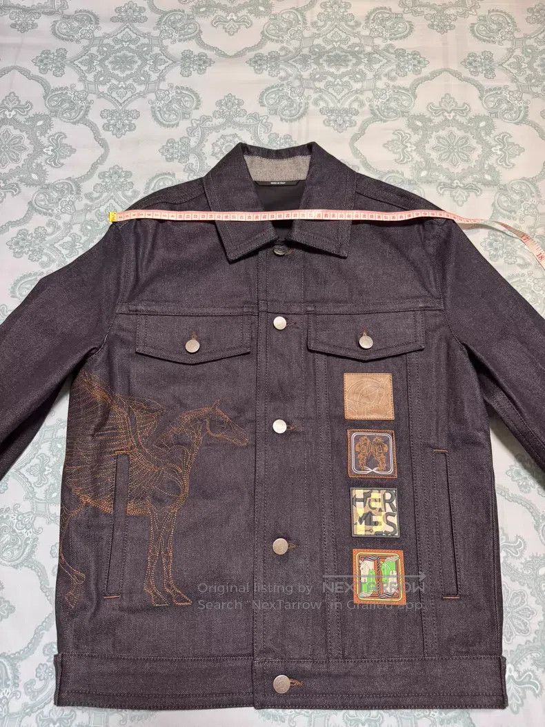 Hermes Hermes Embroidered Denim Jacket, Flying Horse Embroidery, Size US S / EU 44-46 / 1 - 3 Thumbnail
