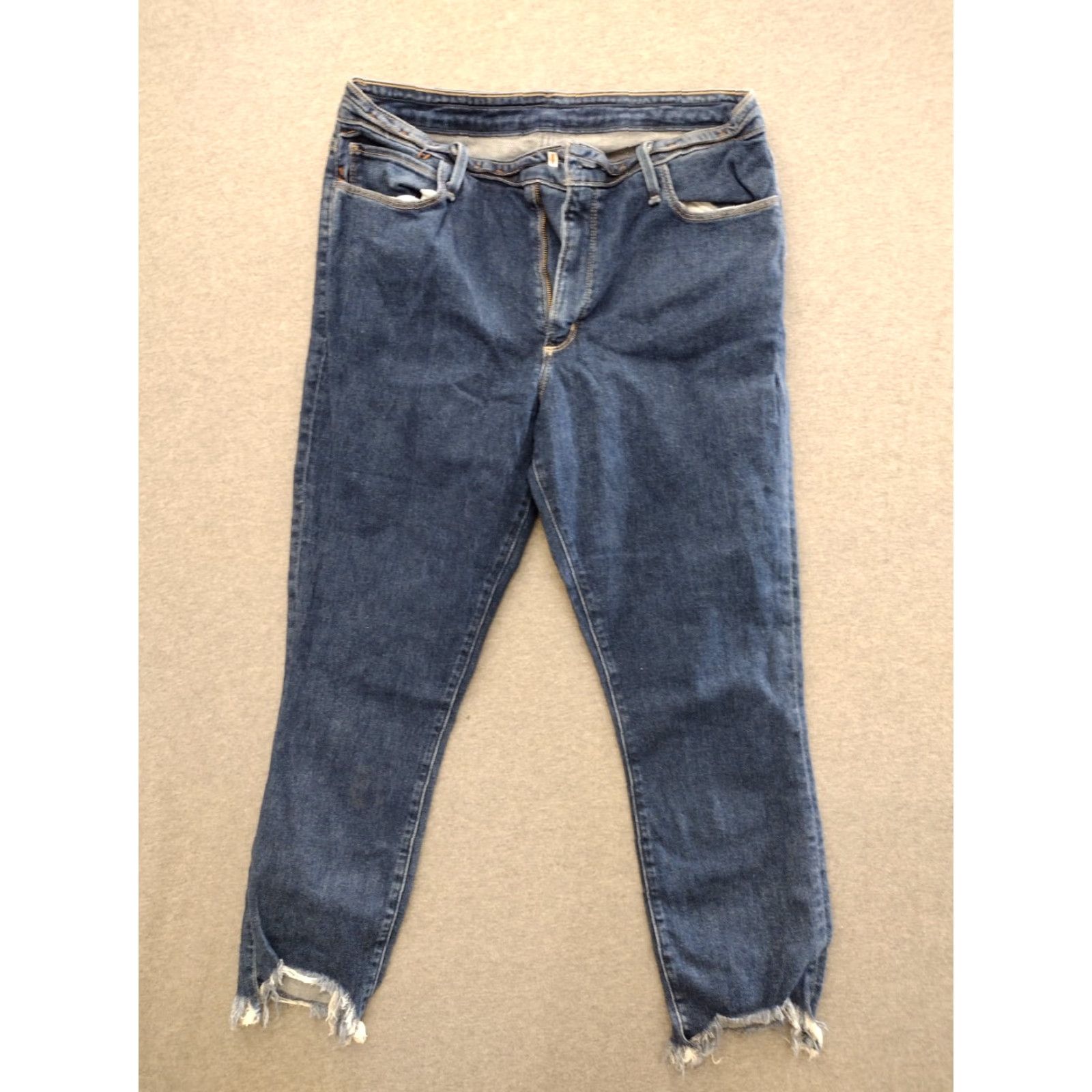 Denime Unbranded Men's Blue Denim Cropped Stretch Jeans Size 30x36 - 5-Pocket Design, Regular Fit, Mid Rise, Blue, Cotton Blend, Jeans, 90s Theme Size US 30 / EU 46 - 2 Thumbnail