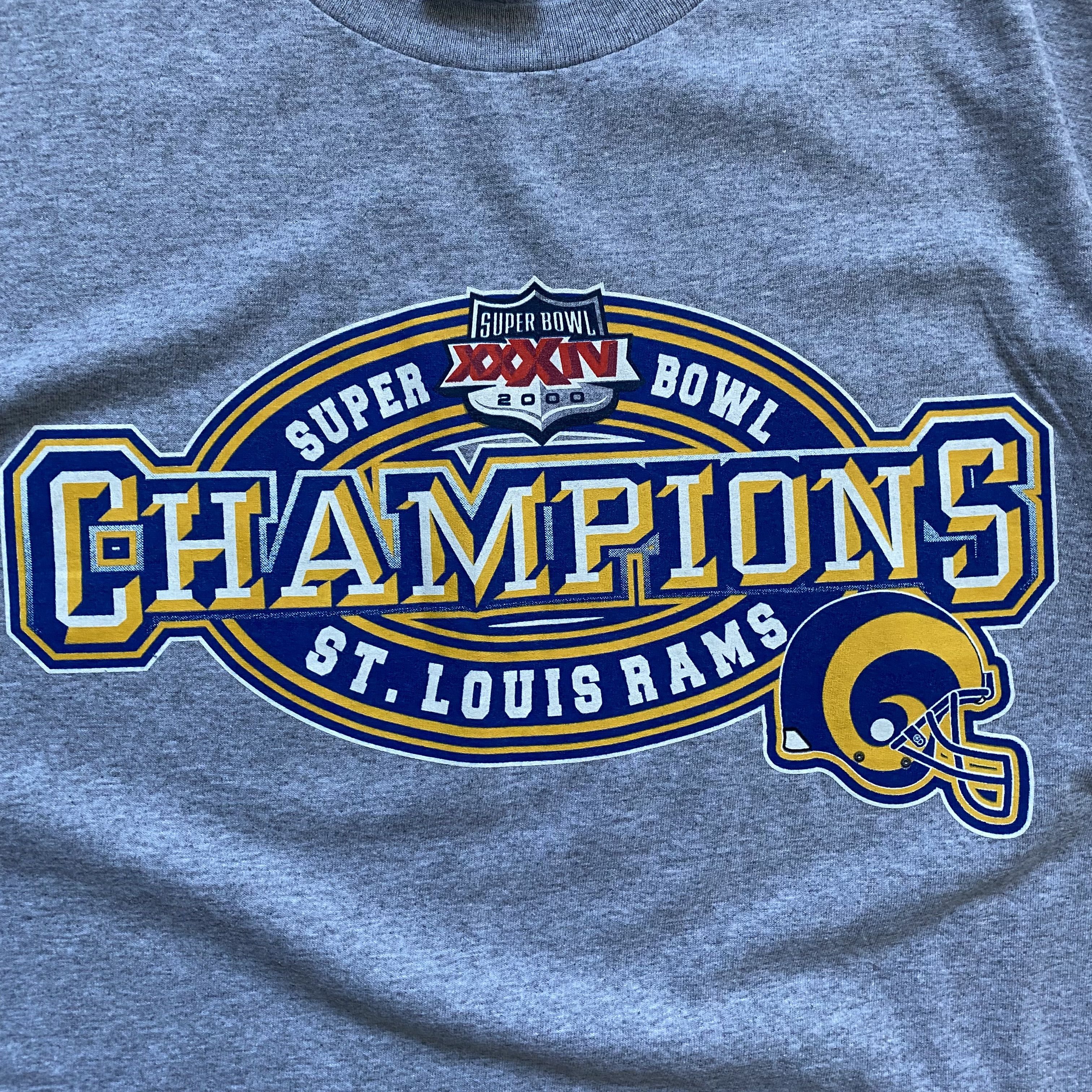 NFL 🏈 Vintage Super Bowl XXXIV St Louis Rams Tee 2000 Size US XL / EU 56 / 4 - 5 Thumbnail