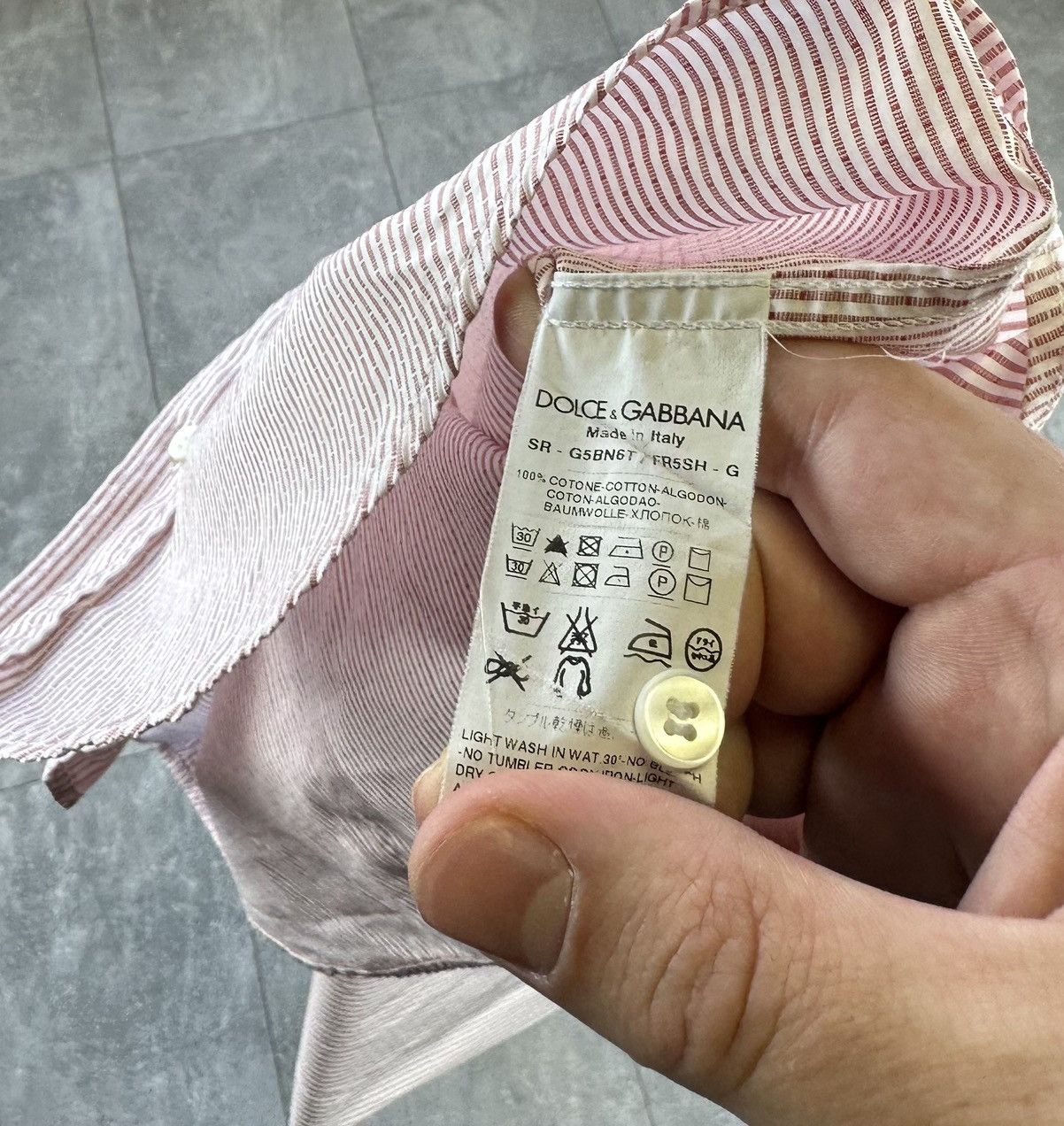 Dolce & Gabbana Dolce & Gabbana Gold Striped Shirts Button Up Size US L / EU 52-54 / 3 - 10 Thumbnail