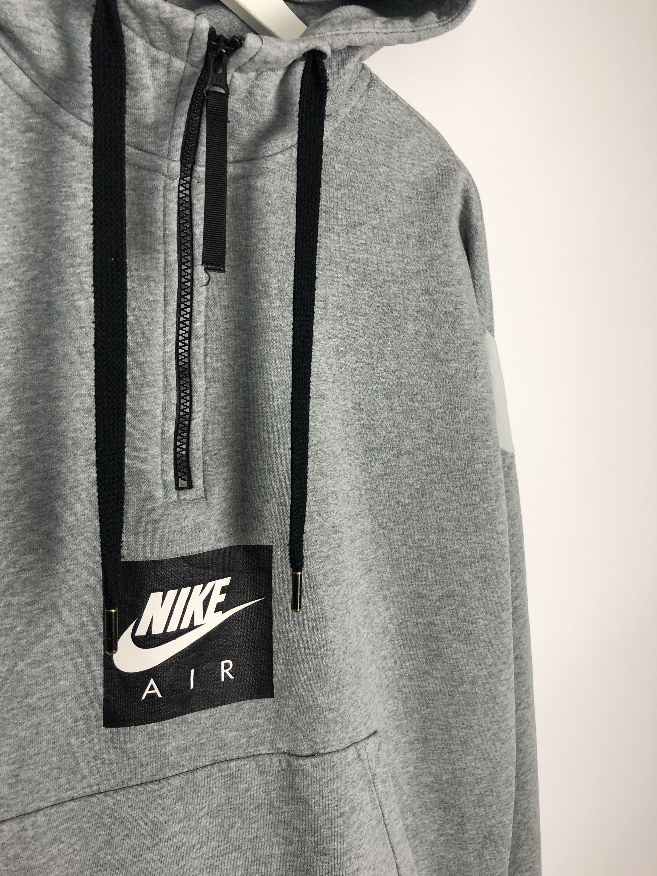Nike Nike Air Hoodie Center Logo Streetwear Drill Gray size M Size US M / EU 48-50 / 2 - 4 Thumbnail