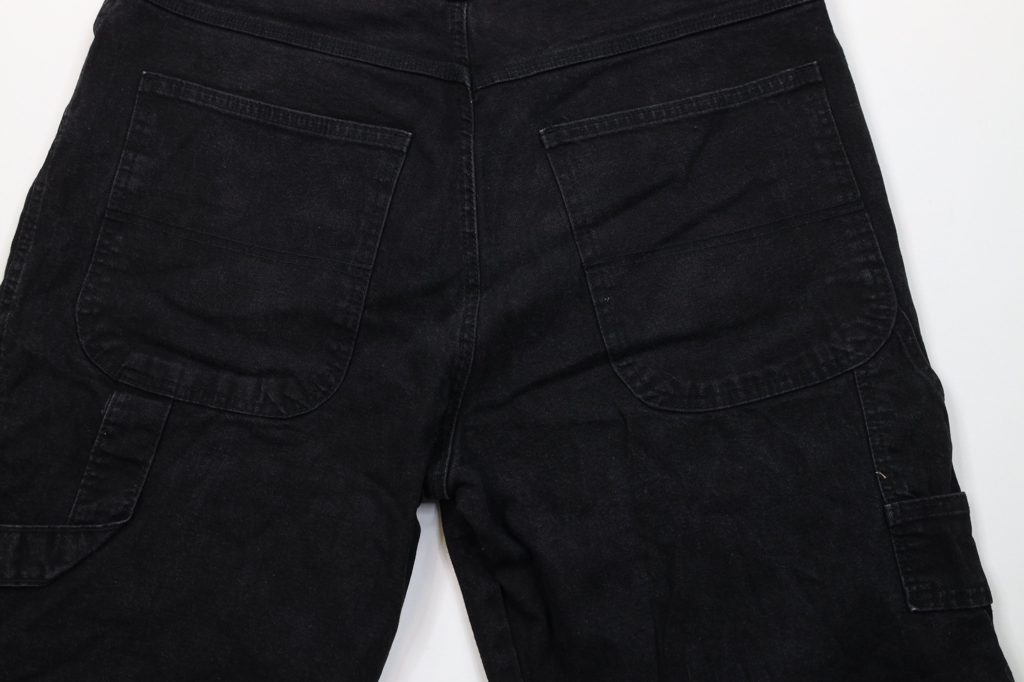 Vintage Vintage 90s Y2K Streetwear Dungaree Denim Shorts Black Size US 38 / EU 54 - 9 Thumbnail