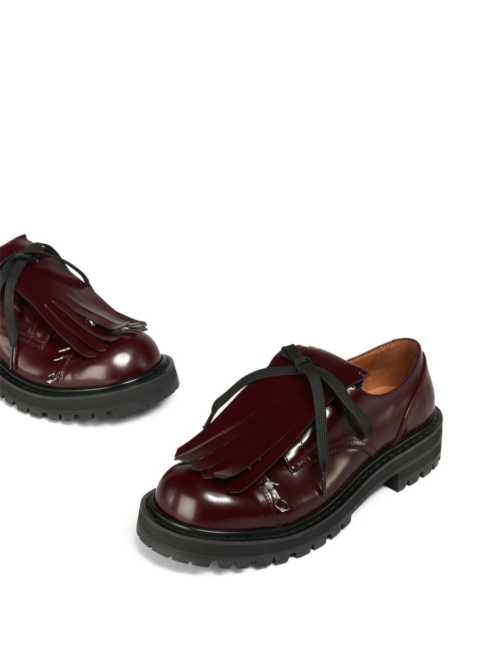 Marni o1f1d3z0525 Tassel-Detail Lace-Up Shoes in Bordeaux Size US 8 / IT 38 - 5 Thumbnail