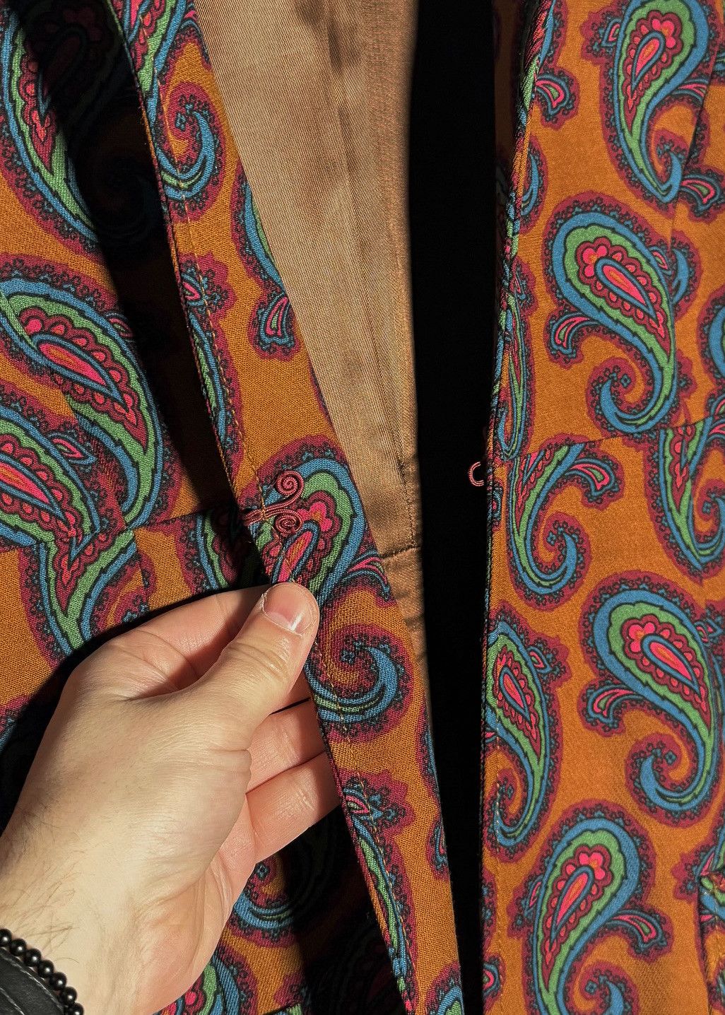 Miu Miu Miu Miu Brown Paisley Print Open Coat Size M / US 6-8 / IT 42-44 - 3 Thumbnail