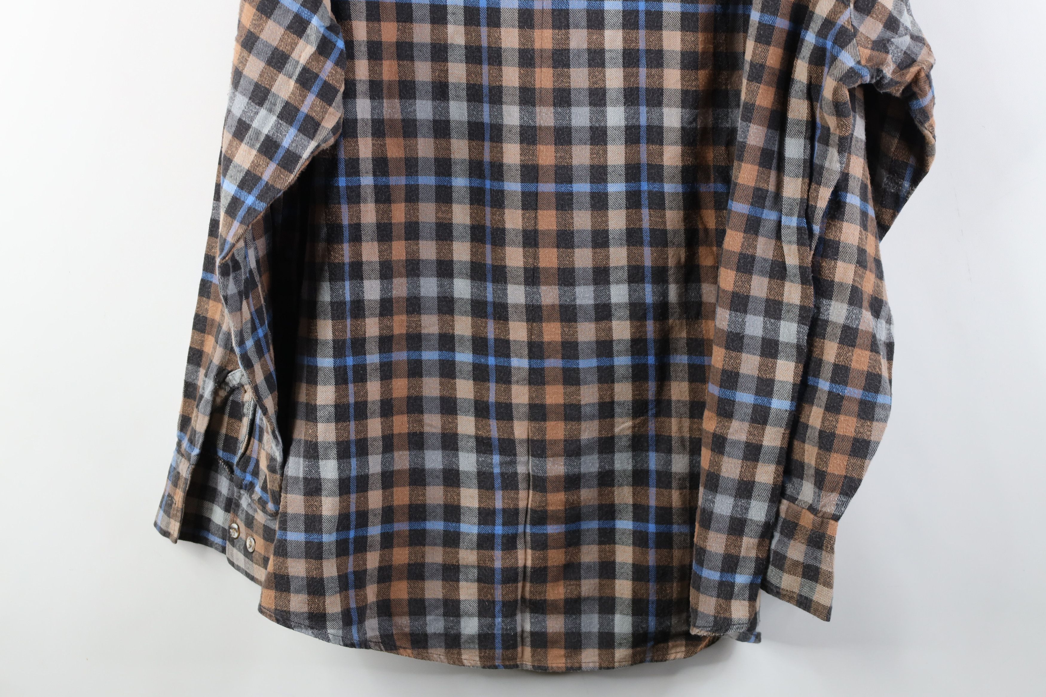 Vintage Vintage 70s Streetwear Flannel Collared Button Shirt Plaid Size US XL / EU 56 / 4 - 10 Thumbnail