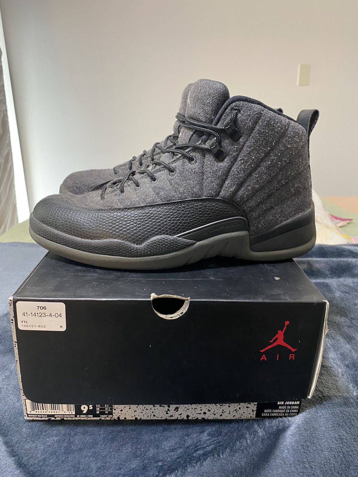 Jordan Brand × Vintage Air Jordan 12 Wool Size US 10 / EU 43 - 5 Thumbnail
