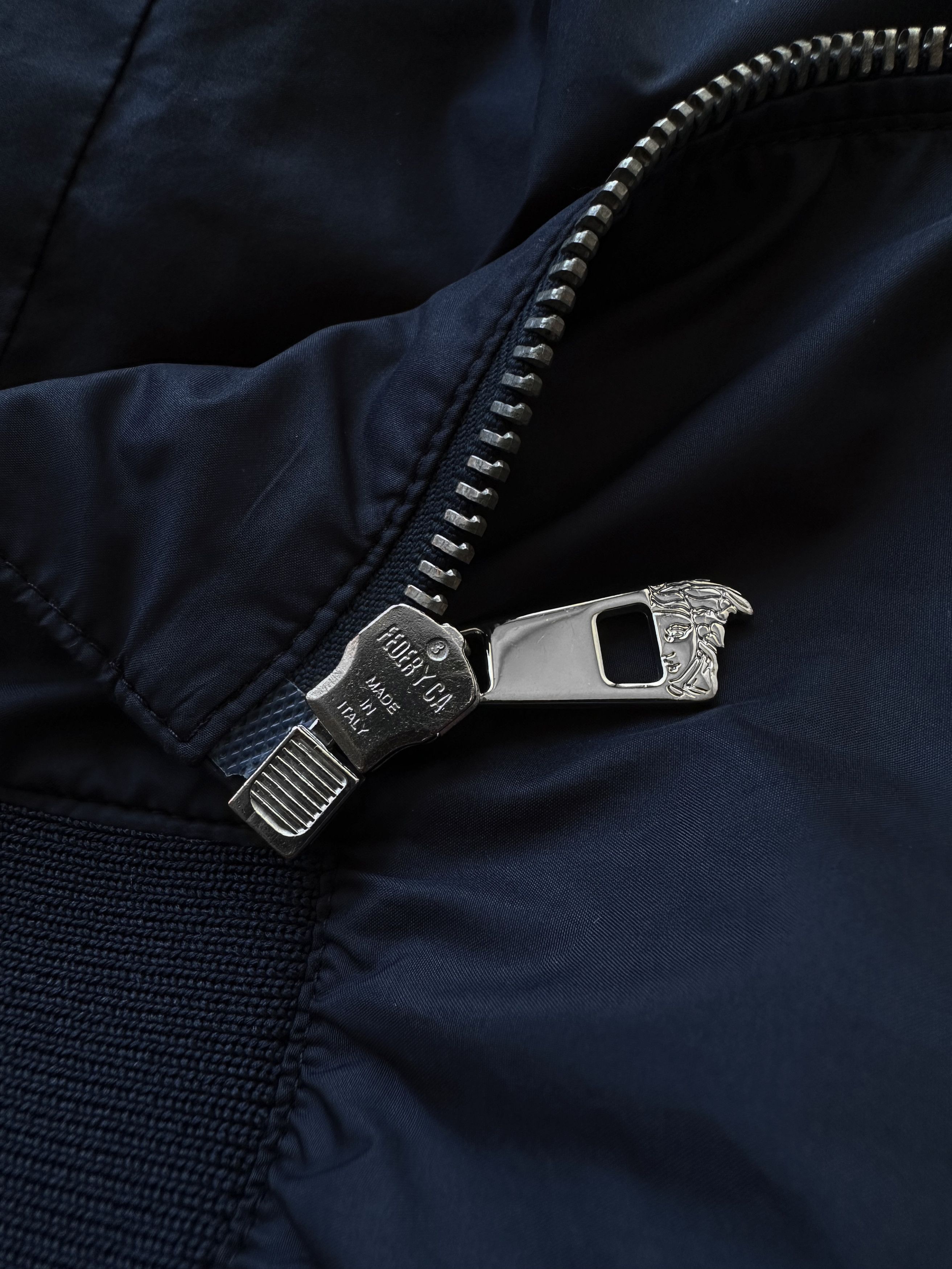 Versace Versace Collection Navy nylon bomber jacket Size US L / EU 52-54 / 3 - 12 Thumbnail